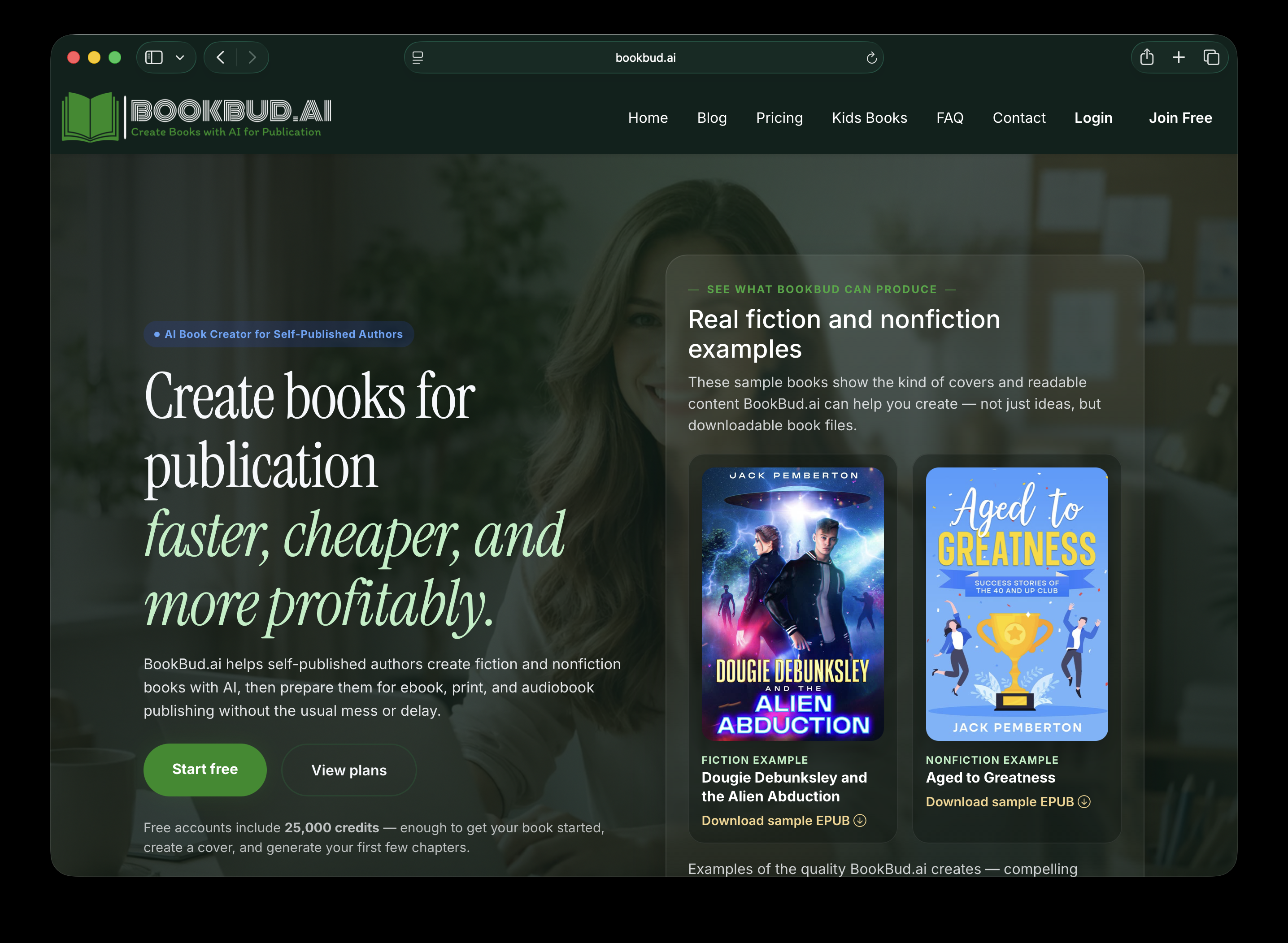 Bookbudv2 - Screenshot showing the interface and features of this AI tool
