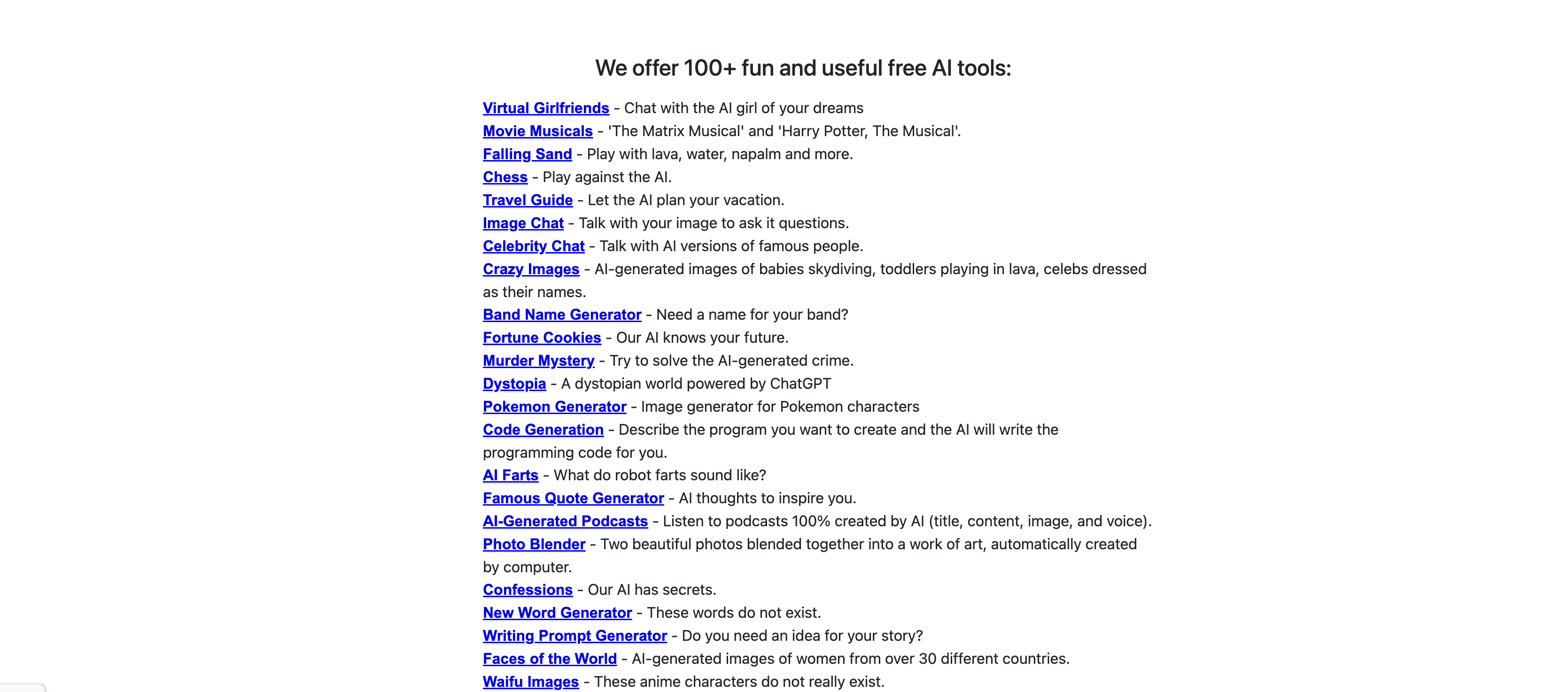 Boredhumans - Screenshot showing the interface and features of this AI tool
