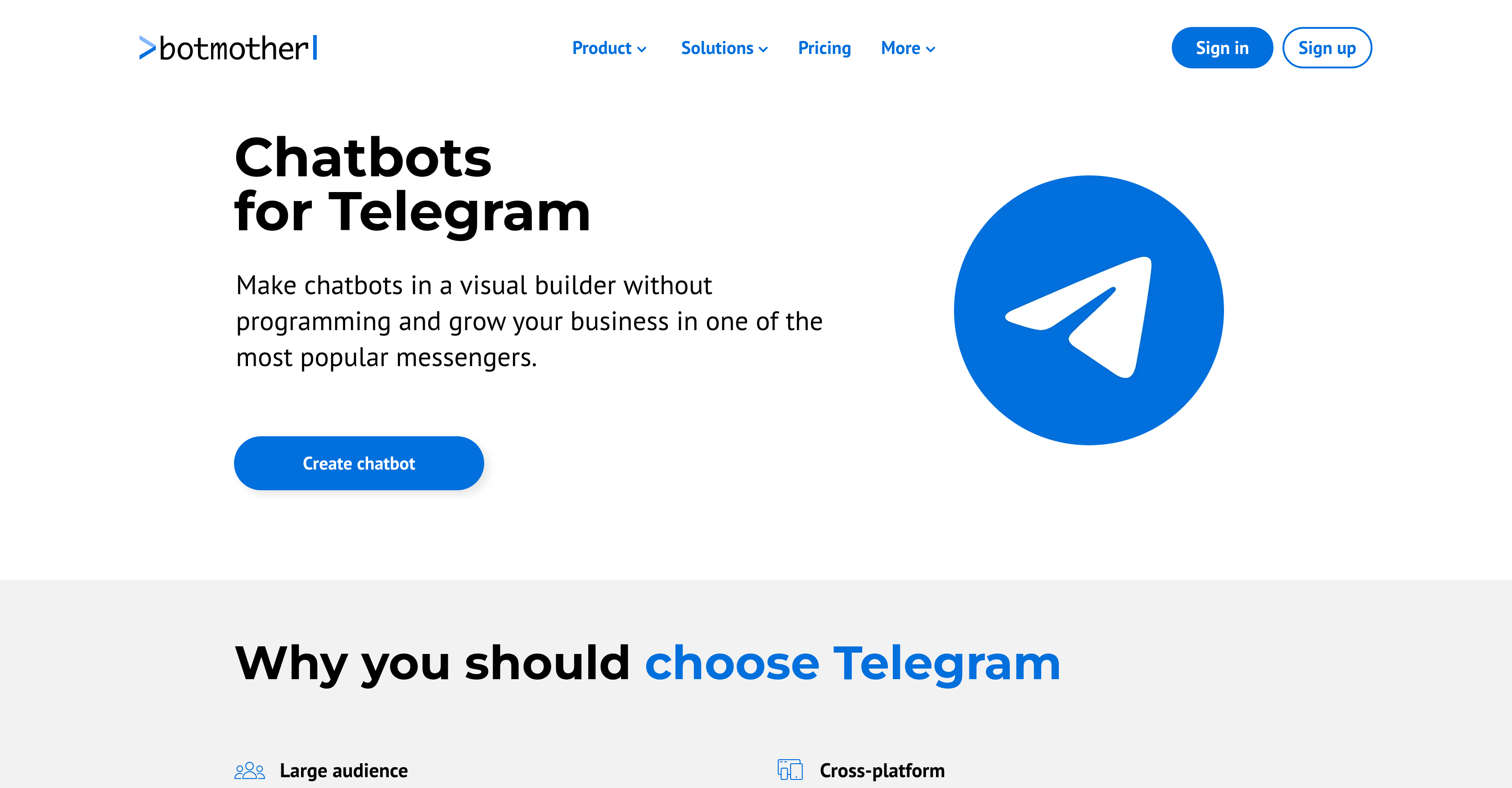 BotMother for Telegram - Screenshot showing the interface and features of this AI tool