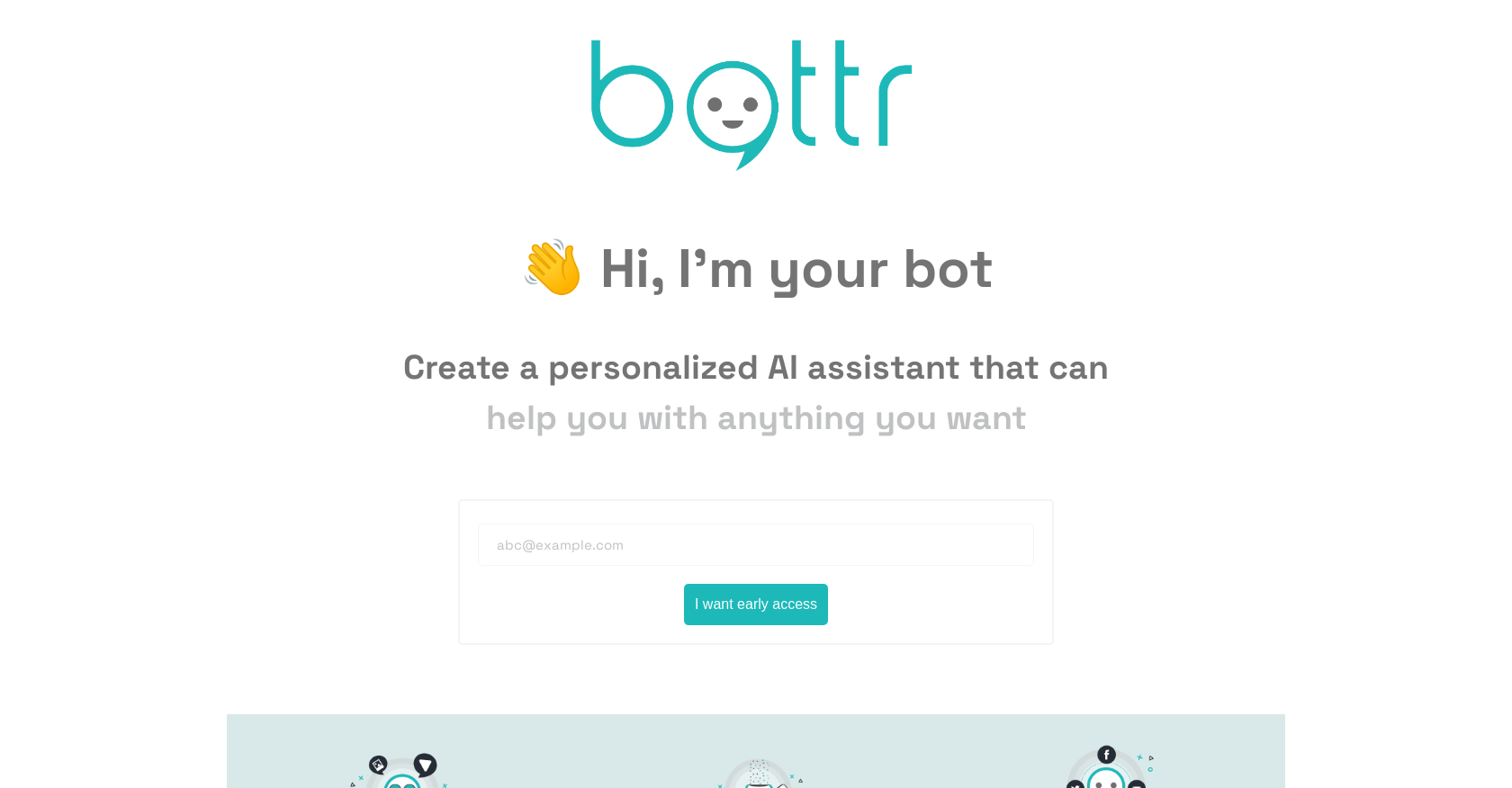 Bottr - Screenshot showing the interface and features of this AI tool