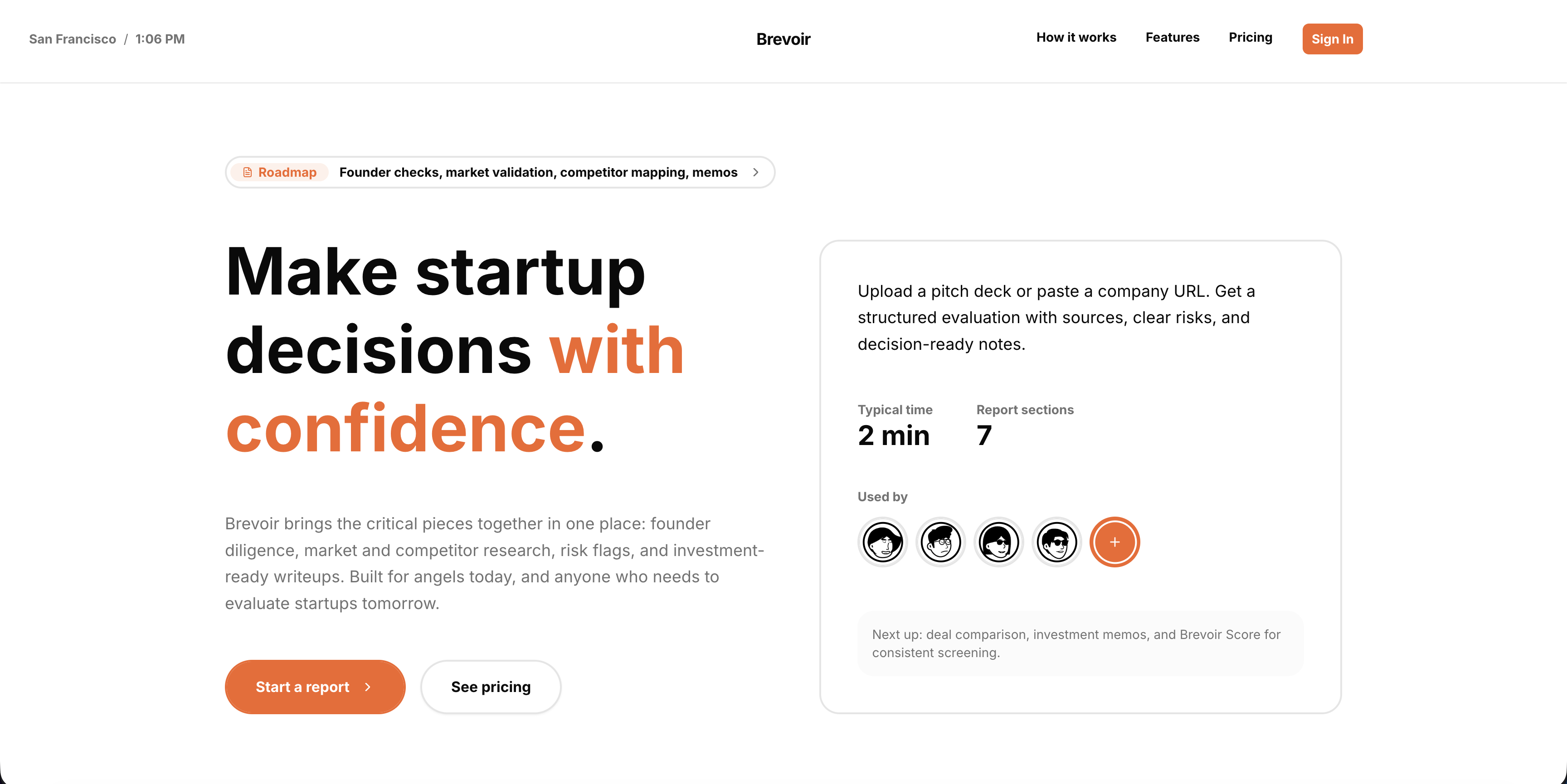 Brevoir - Screenshot showing the interface and features of this AI tool