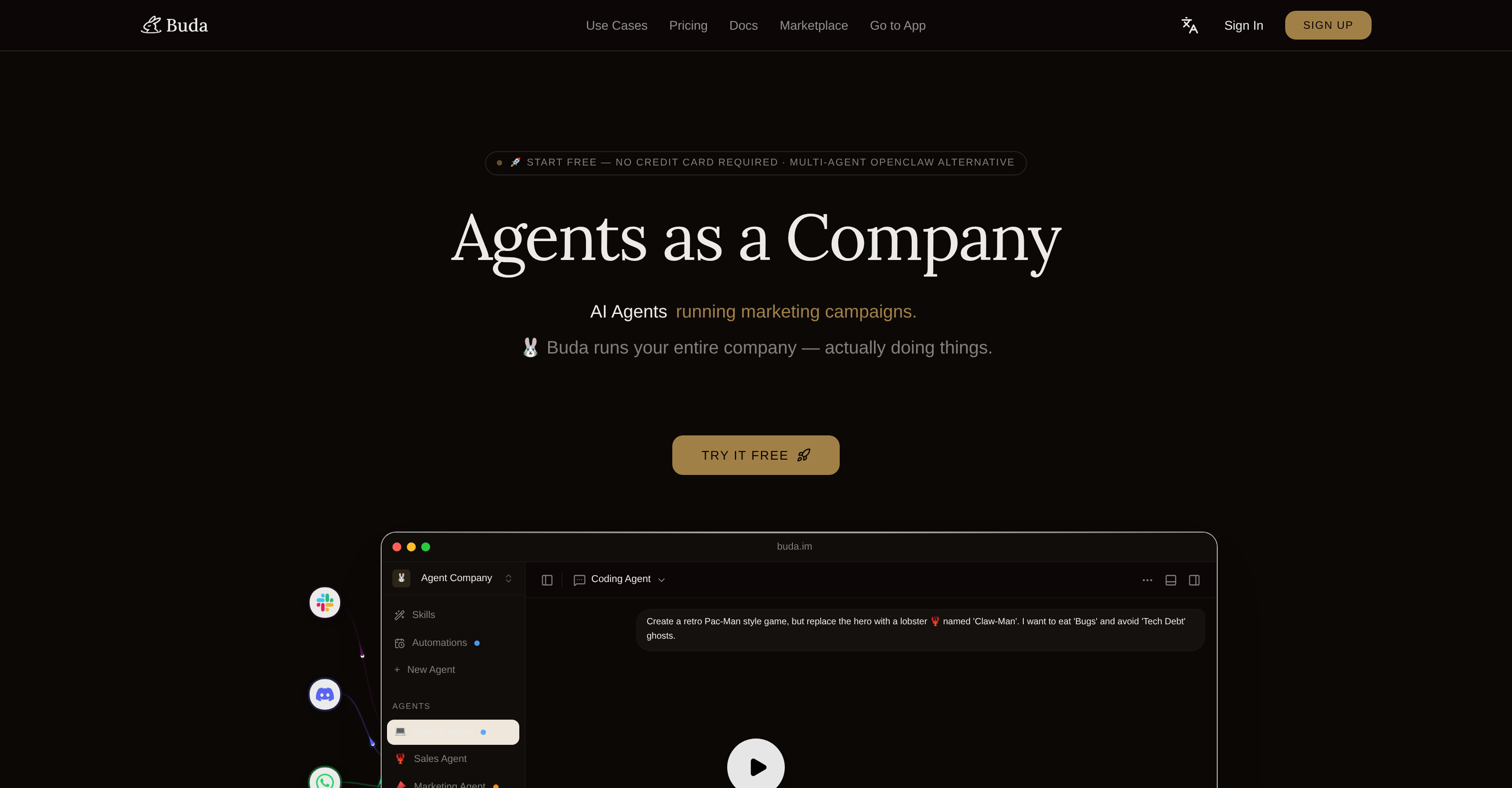 Buda AI - Screenshot showing the interface and features of this AI tool