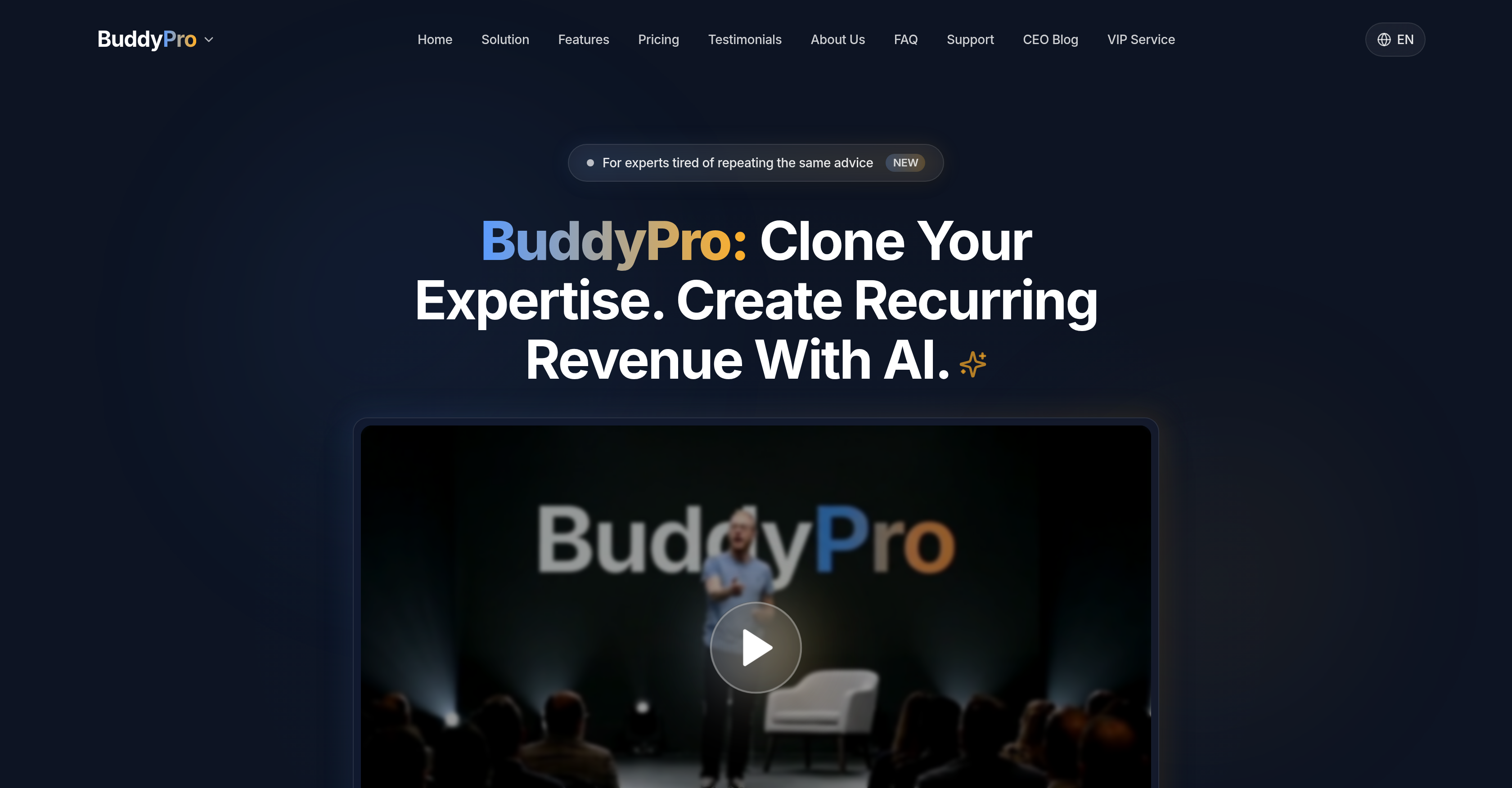 BuddyPro - Screenshot showing the interface and features of this AI tool