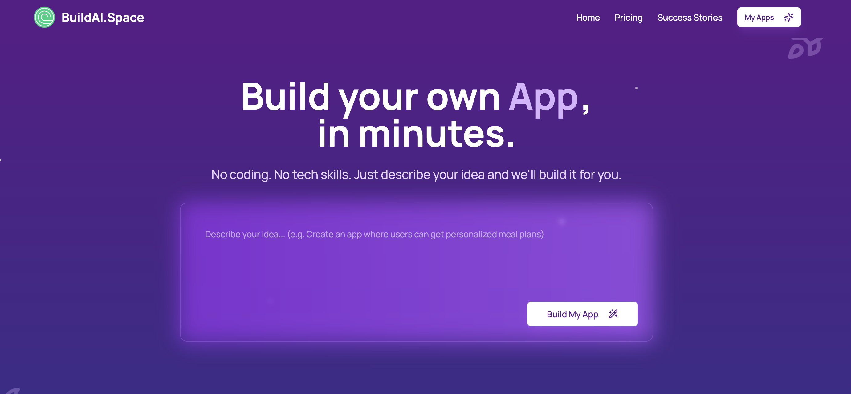 BuildAI.Space - Screenshot showing the interface and features of this AI tool