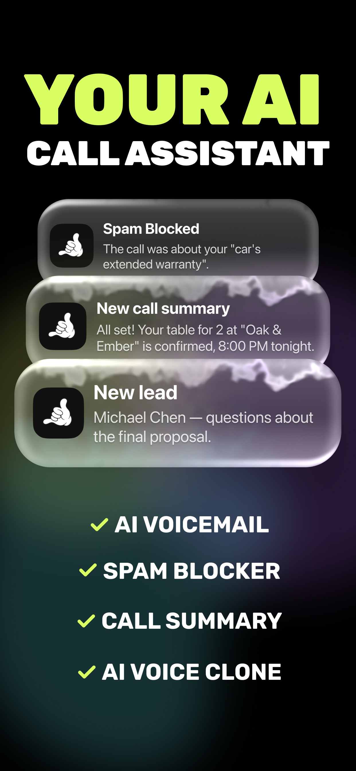 SkipCalls - Screenshot showing the interface and features of this AI tool