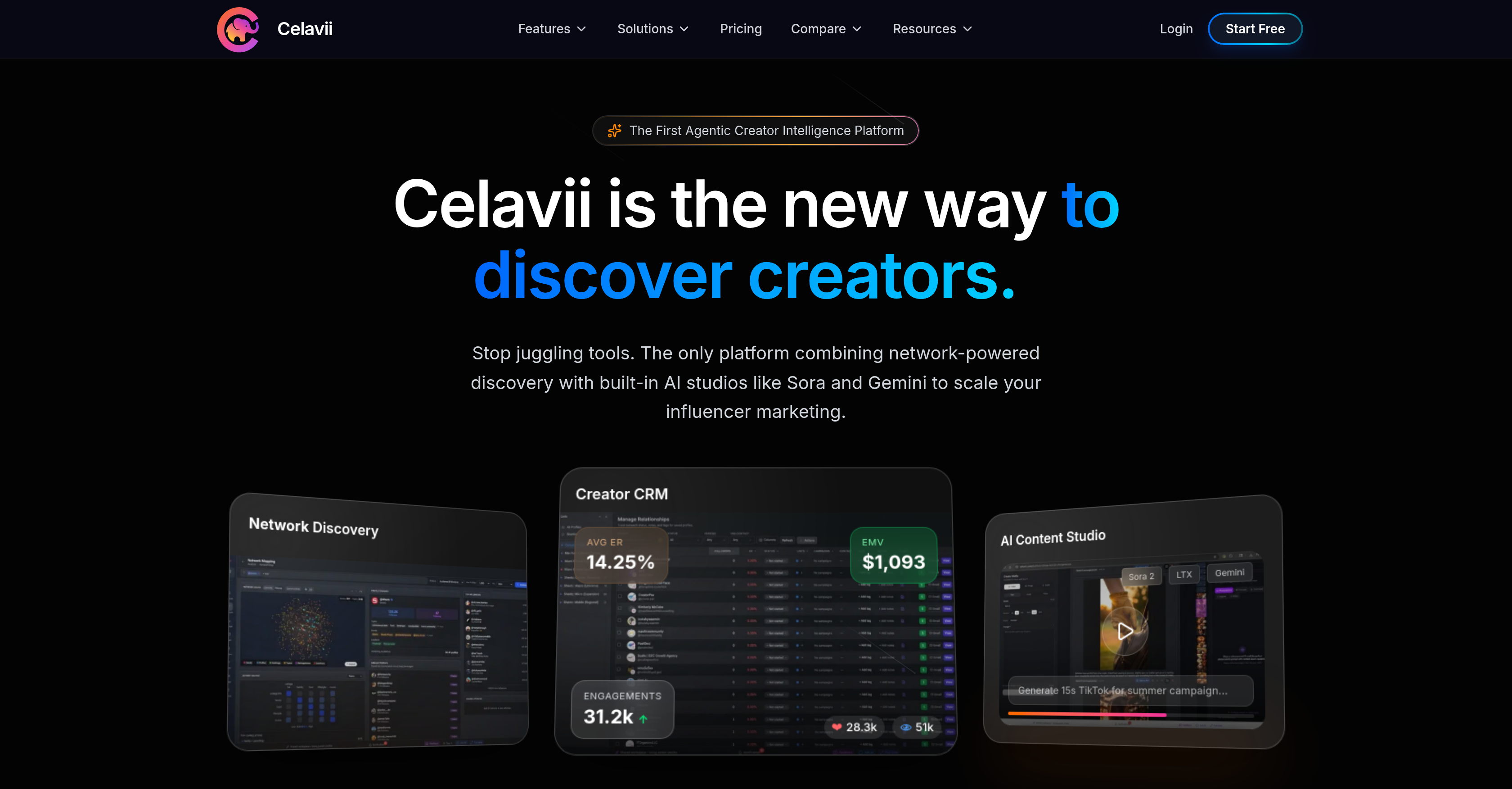 Celavii - Screenshot showing the interface and features of this AI tool