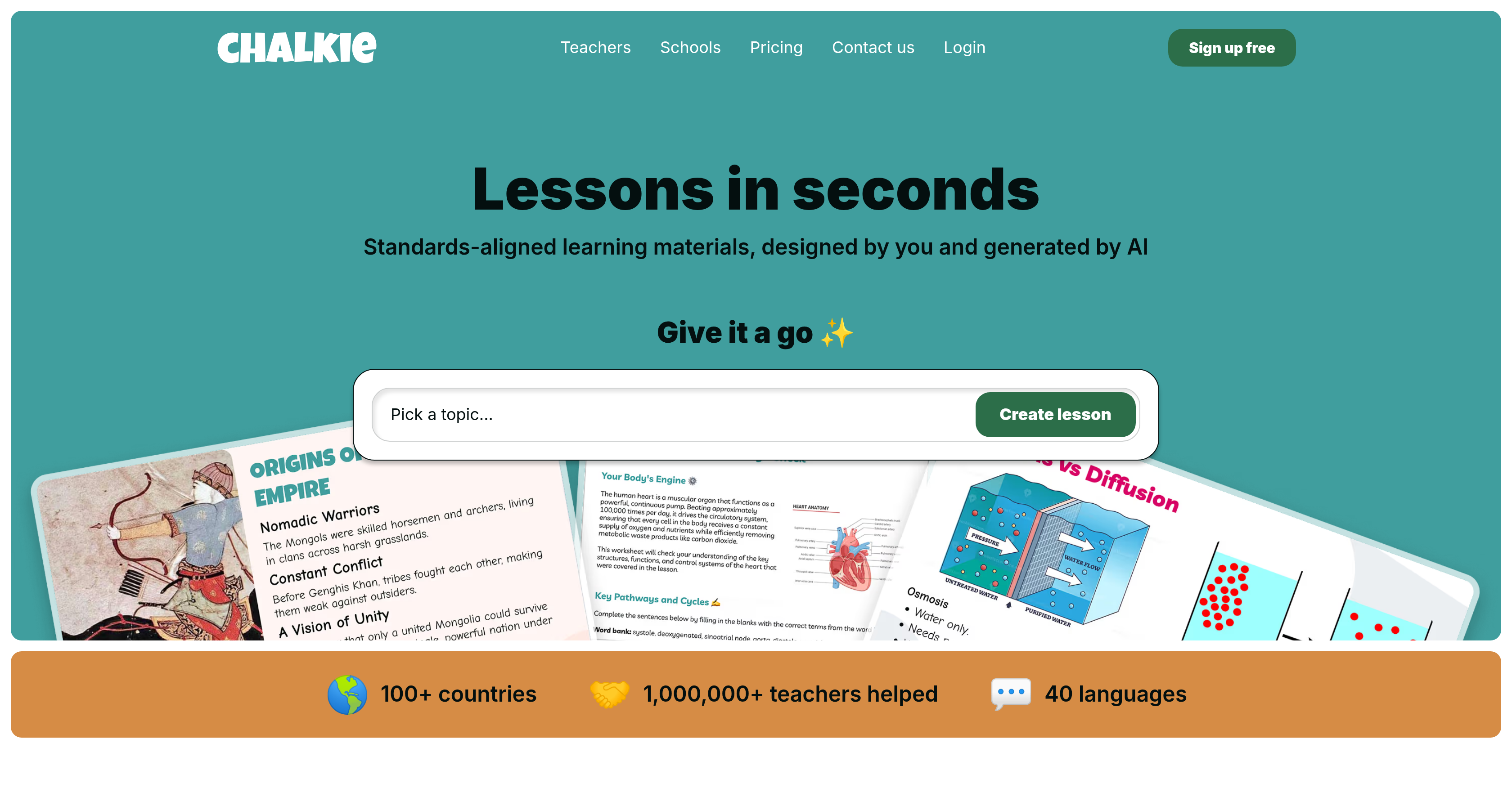 Chalkie AI - Screenshot showing the interface and features of this AI tool
