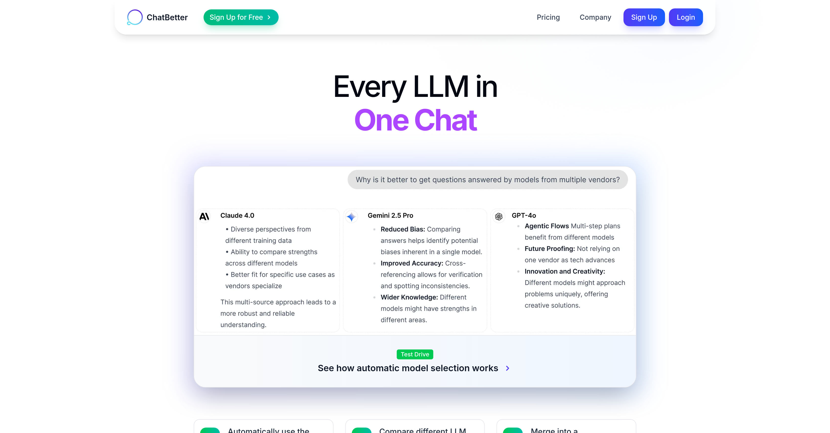 ChatBetter - Screenshot showing the interface and features of this AI tool