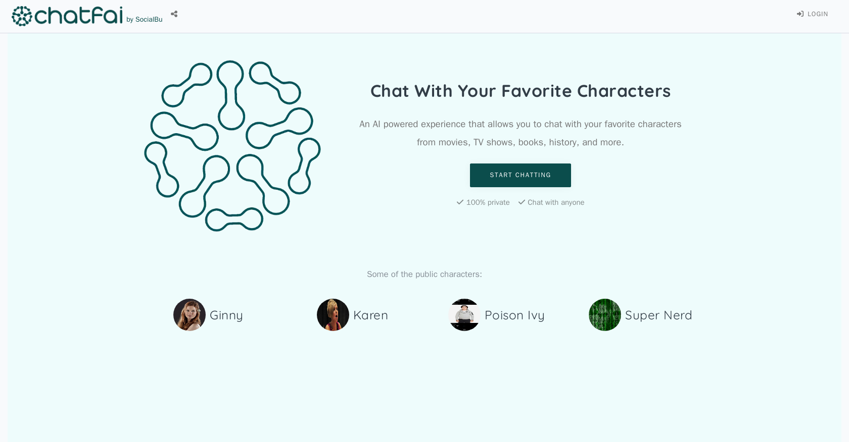 ChatFAI - Screenshot showing the interface and features of this AI tool
