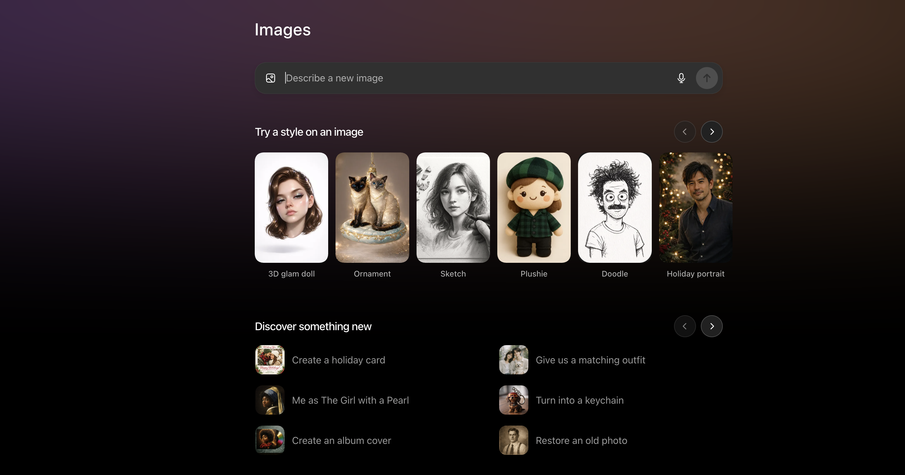 ChatGPT Images - Screenshot showing the interface and features of this AI tool