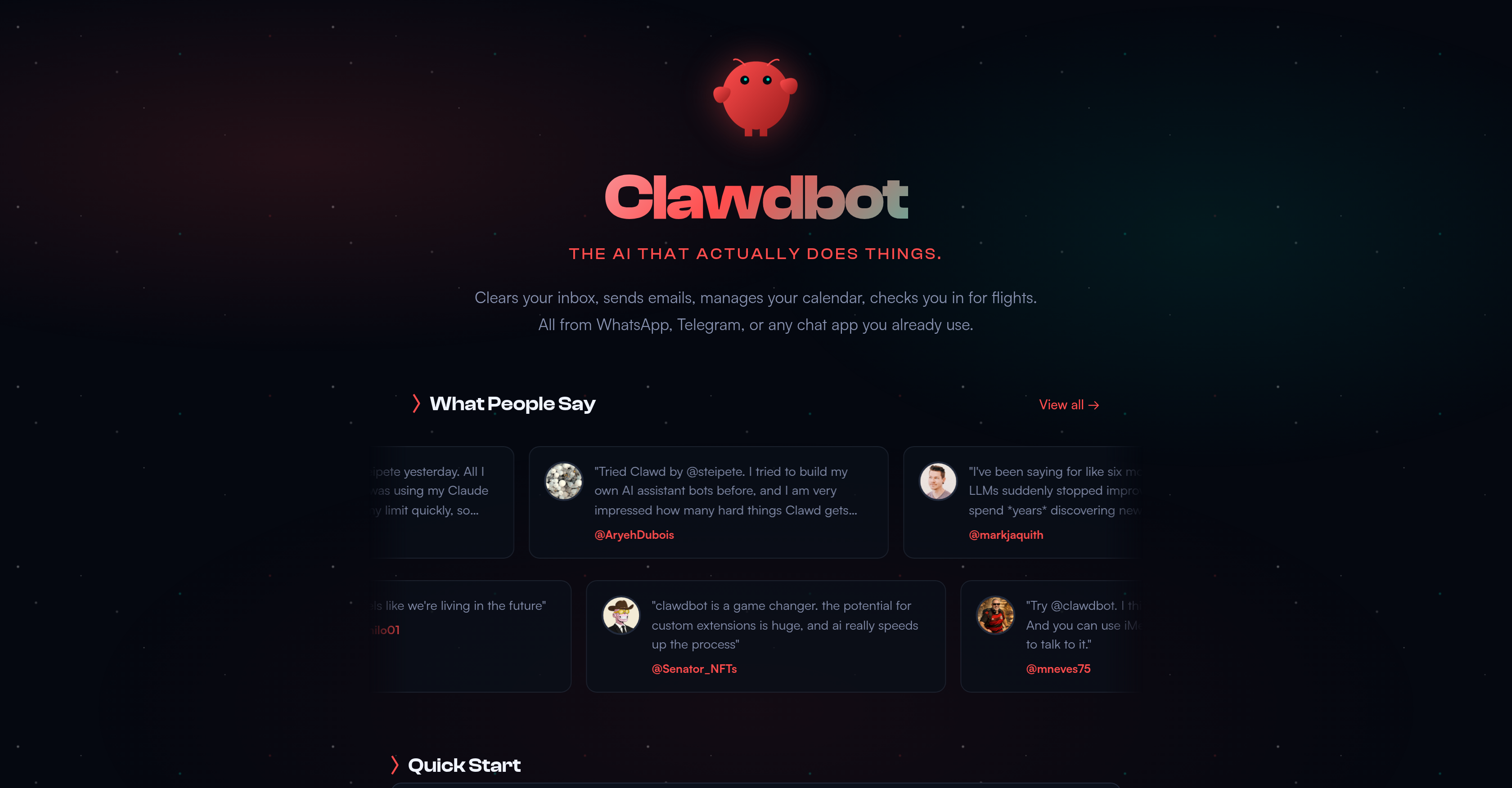 Clawdbot - Screenshot showing the interface and features of this AI tool