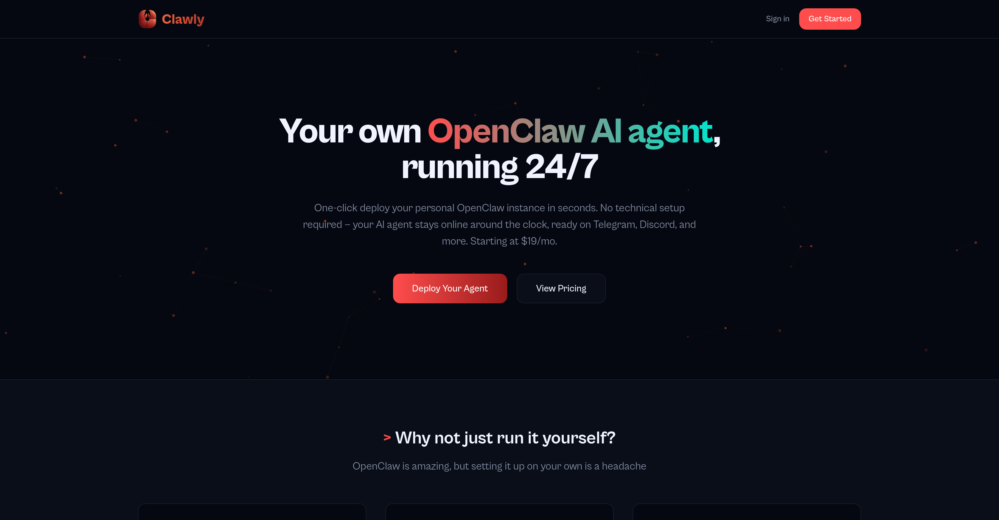 Clawly - Screenshot showing the interface and features of this AI tool