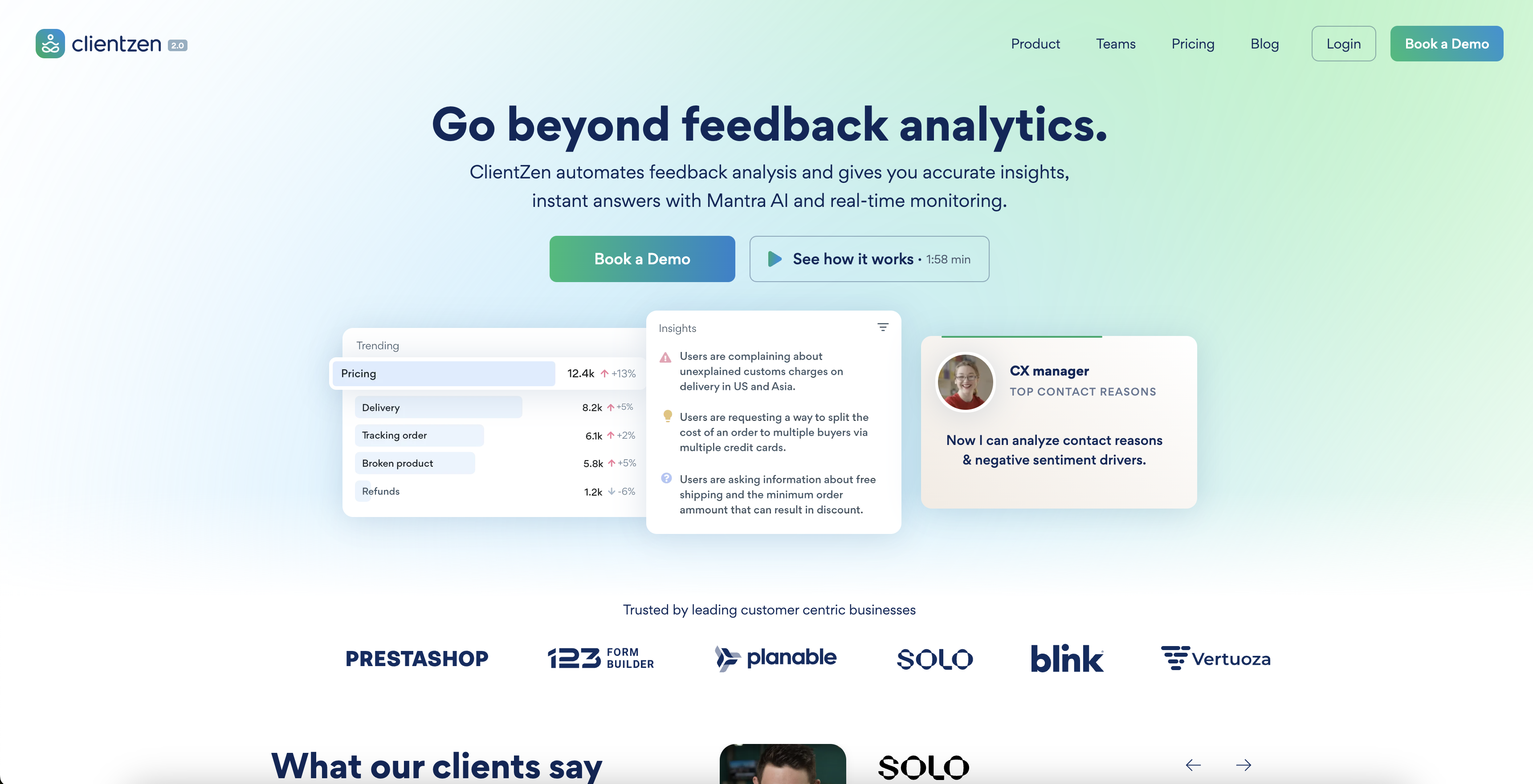 ClientZen - Screenshot showing the interface and features of this AI tool