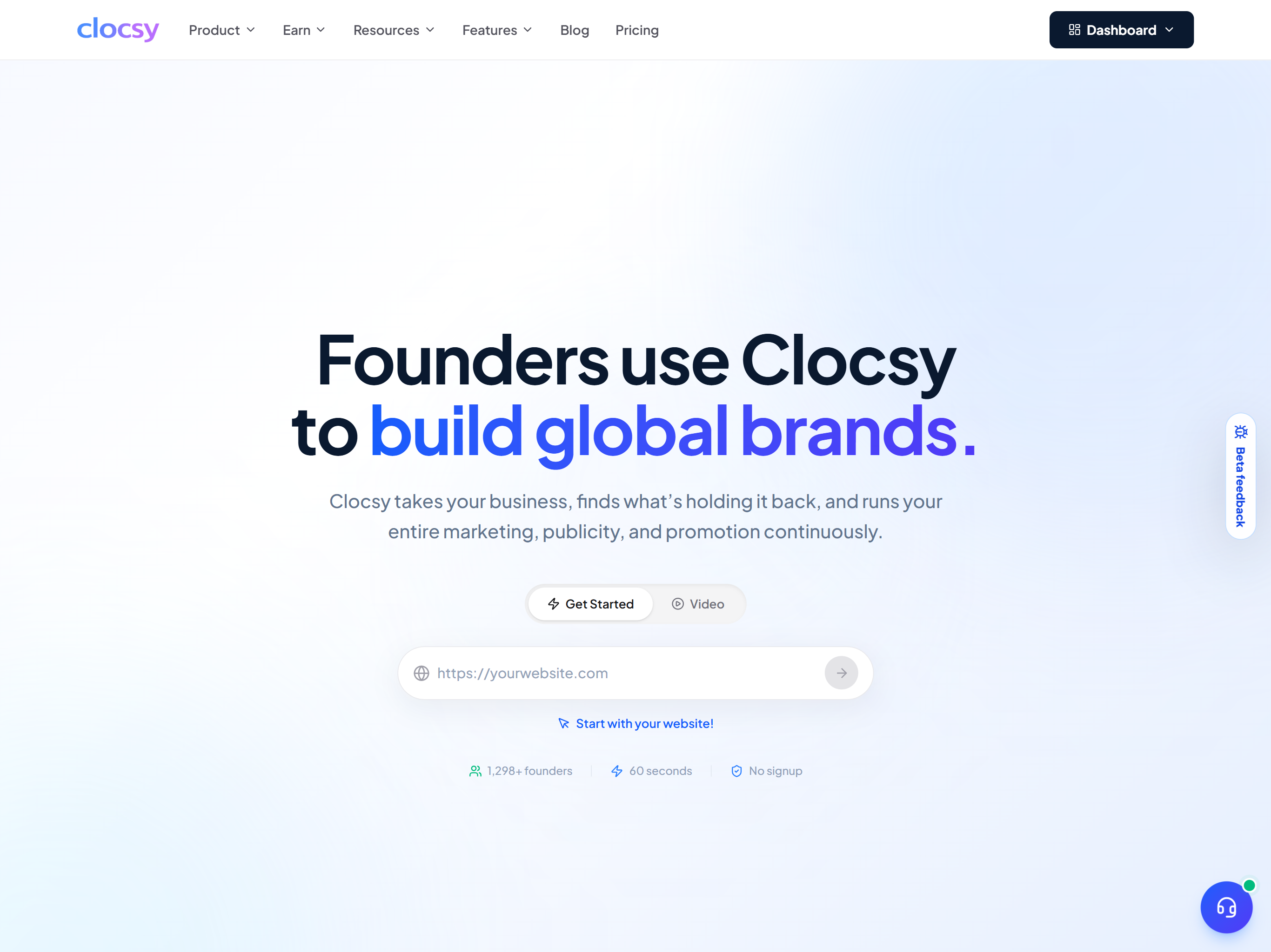 Clocsy - Screenshot showing the interface and features of this AI tool