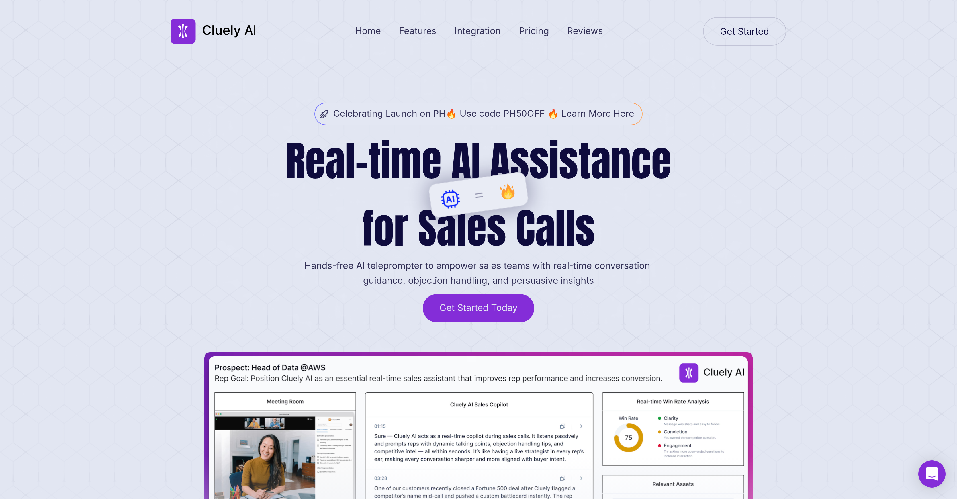 Cluely AI - Screenshot showing the interface and features of this AI tool