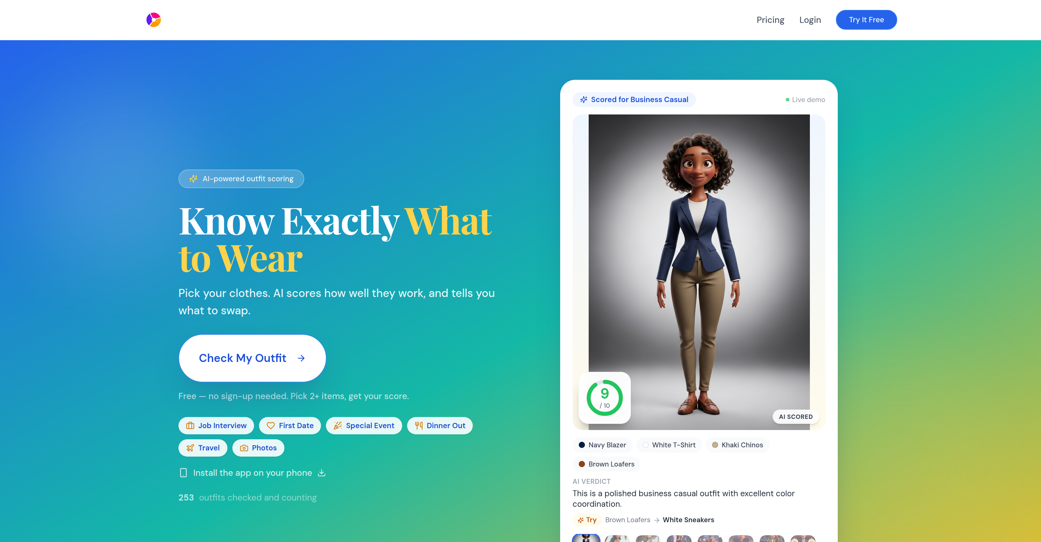 ColorJibe - Screenshot showing the interface and features of this AI tool