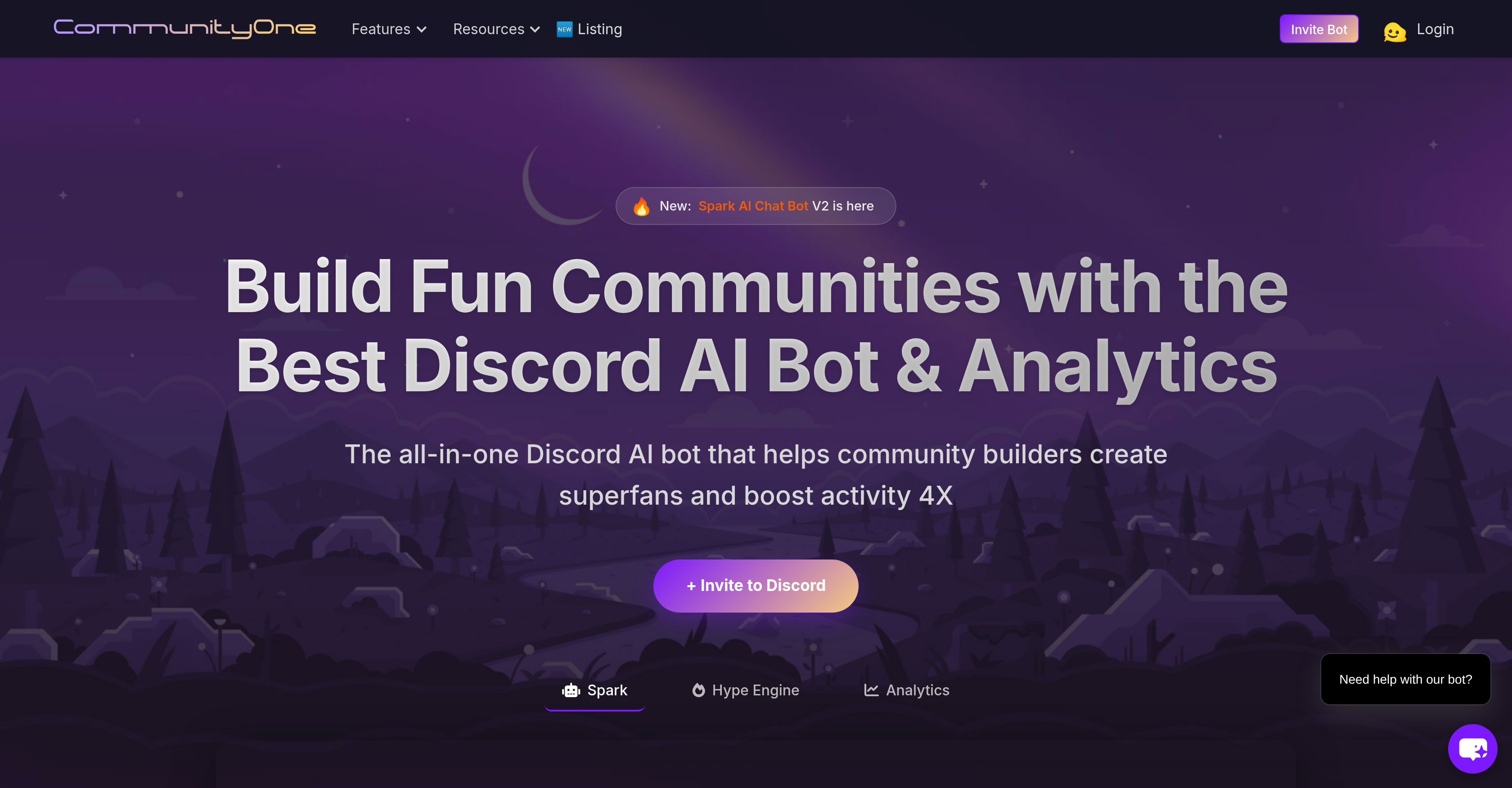 CommunityOne - Screenshot showing the interface and features of this AI tool