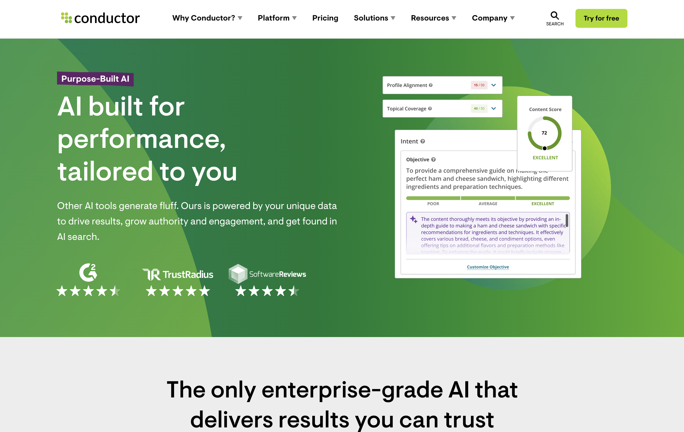 Conductor AI - Screenshot showing the interface and features of this AI tool