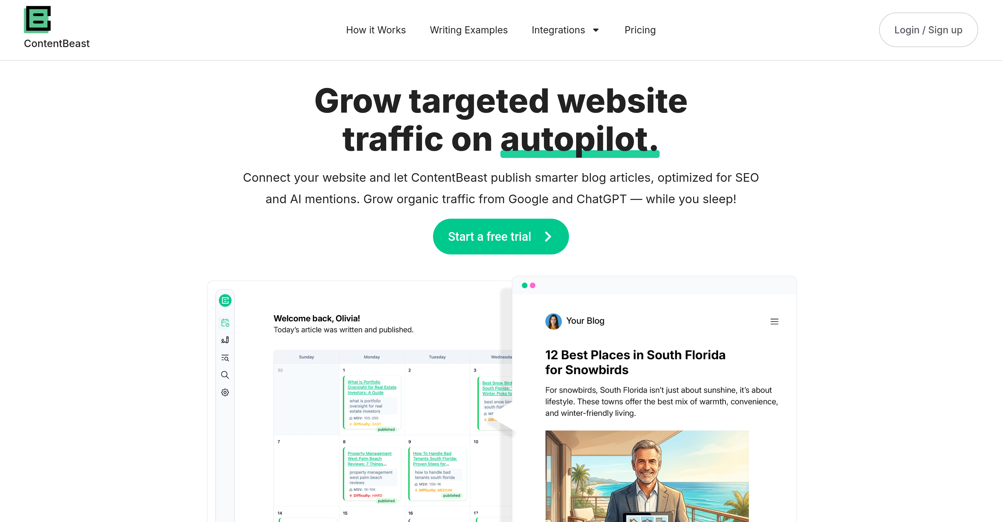 ContentBeast - Screenshot showing the interface and features of this AI tool