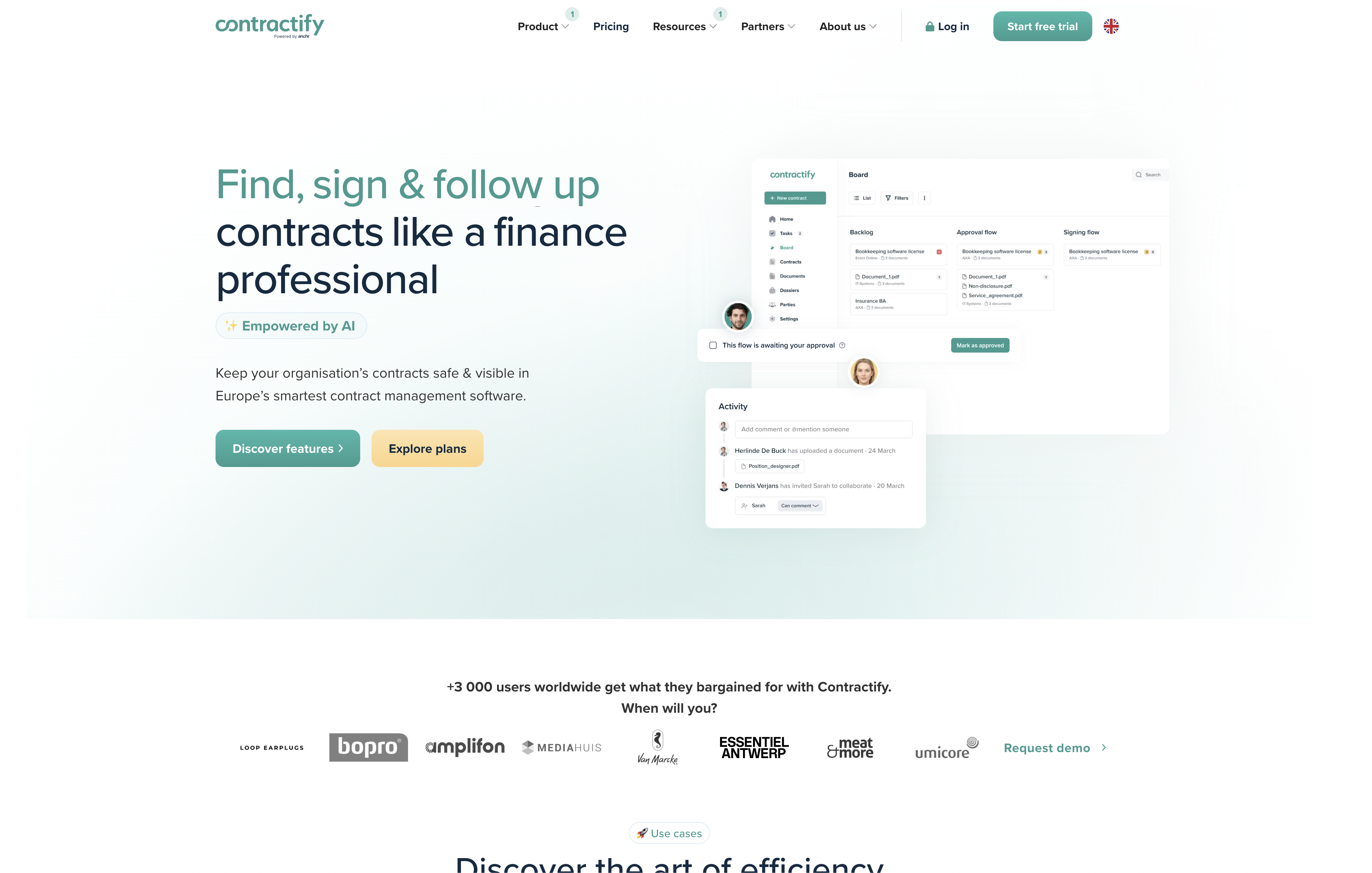 Contractify - Screenshot showing the interface and features of this AI tool