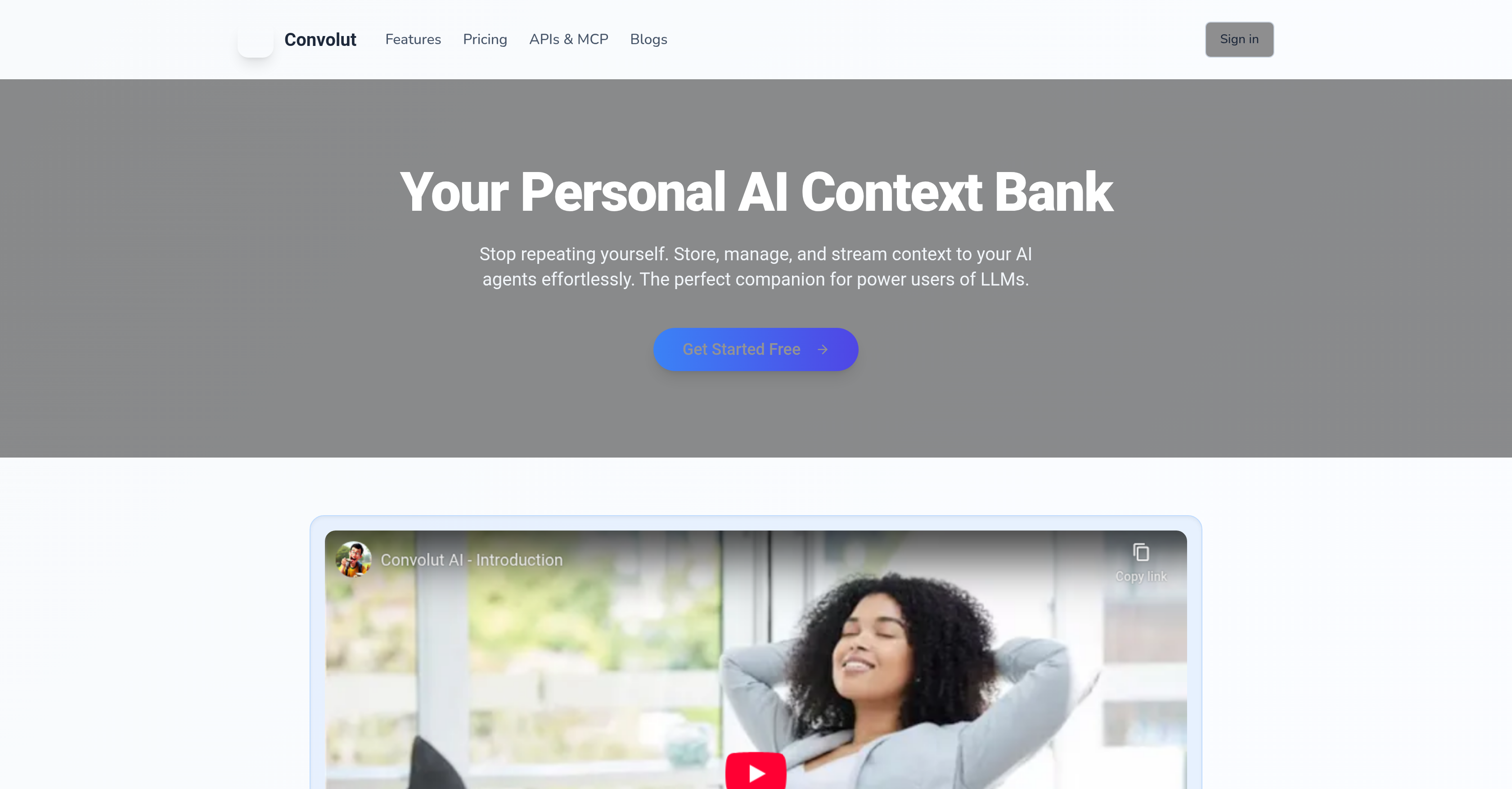 Convolut - Screenshot showing the interface and features of this AI tool