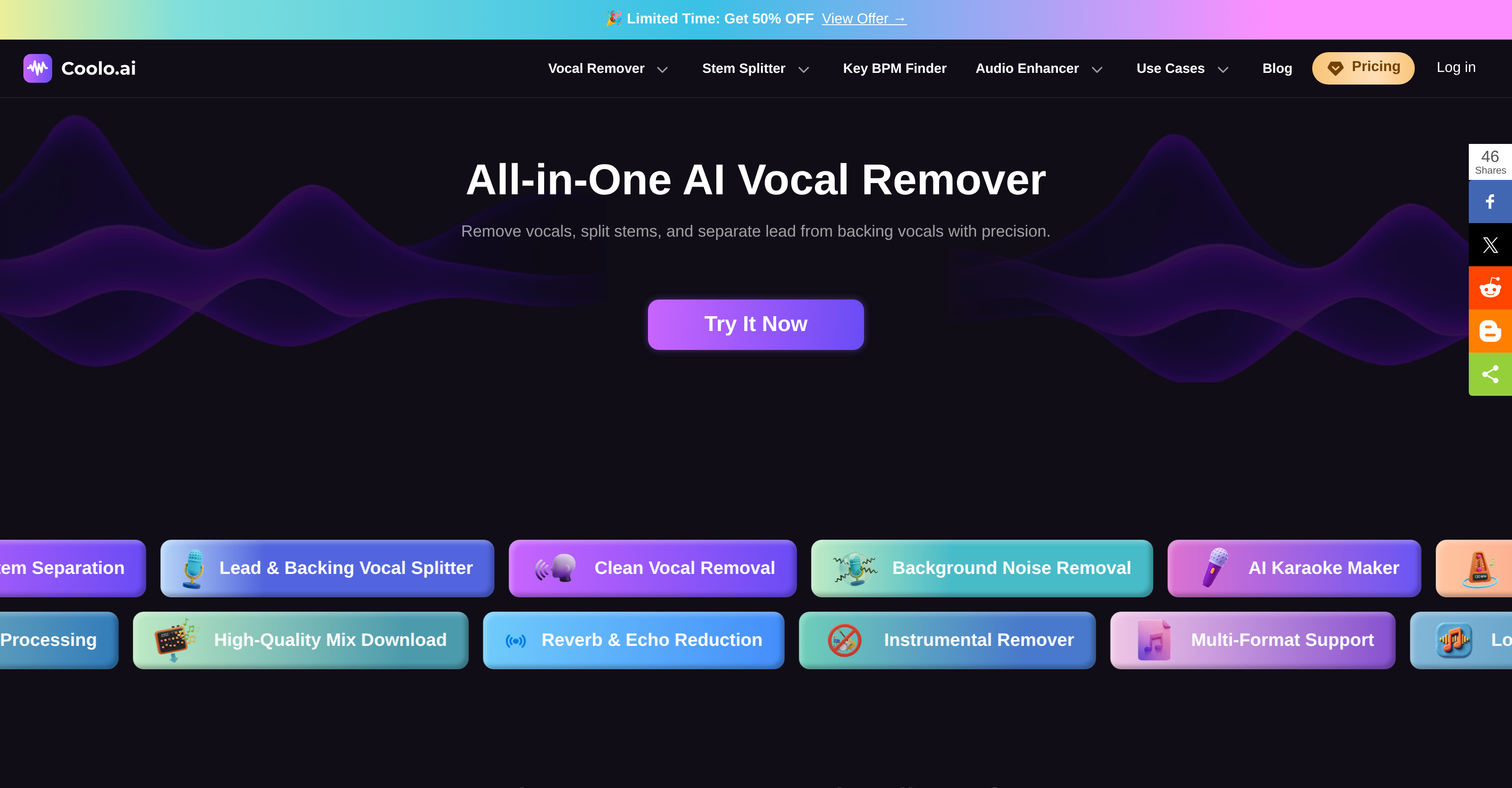 Coolo.ai - Screenshot showing the interface and features of this AI tool