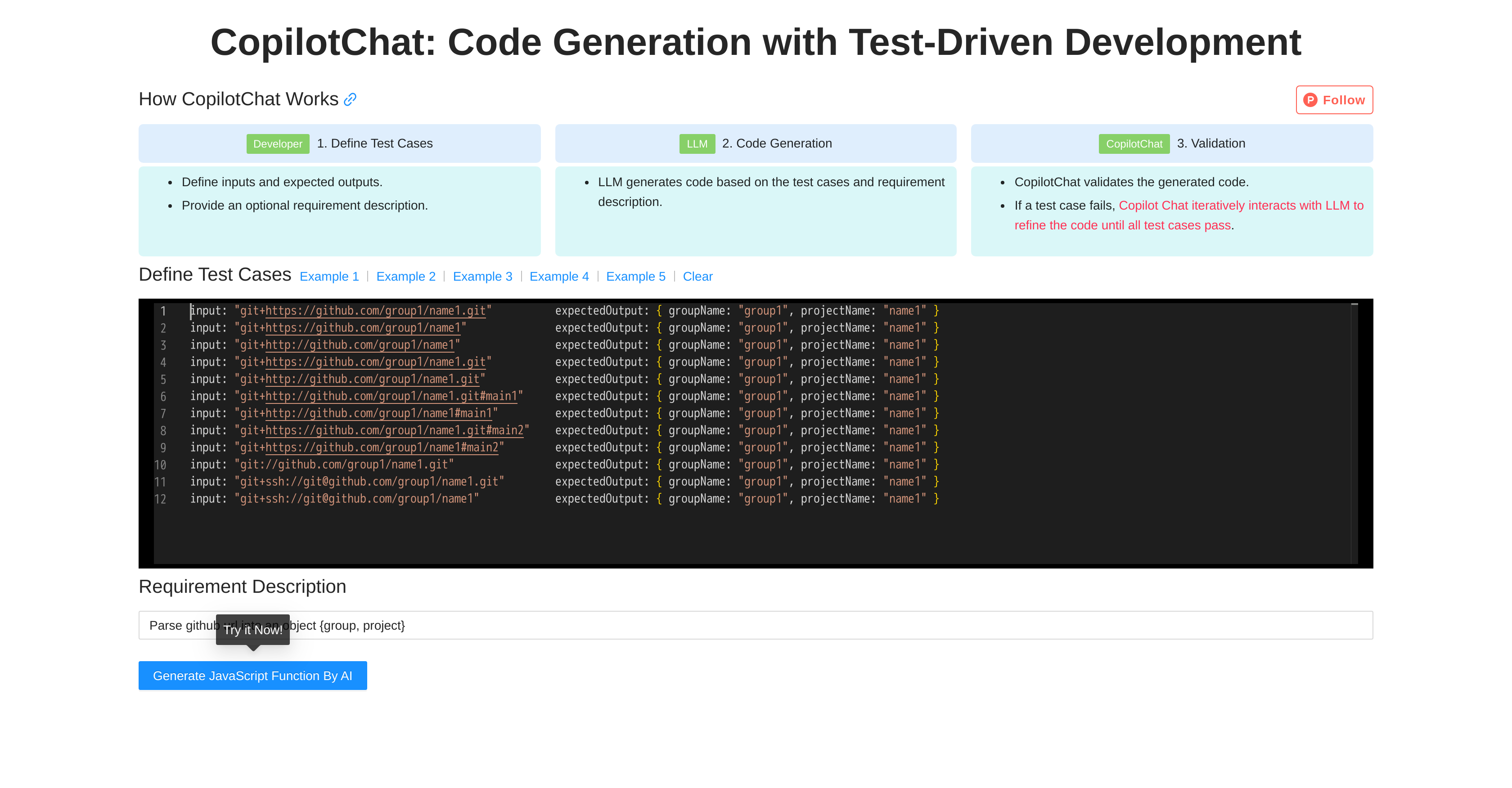 CopilotChat - Screenshot showing the interface and features of this AI tool