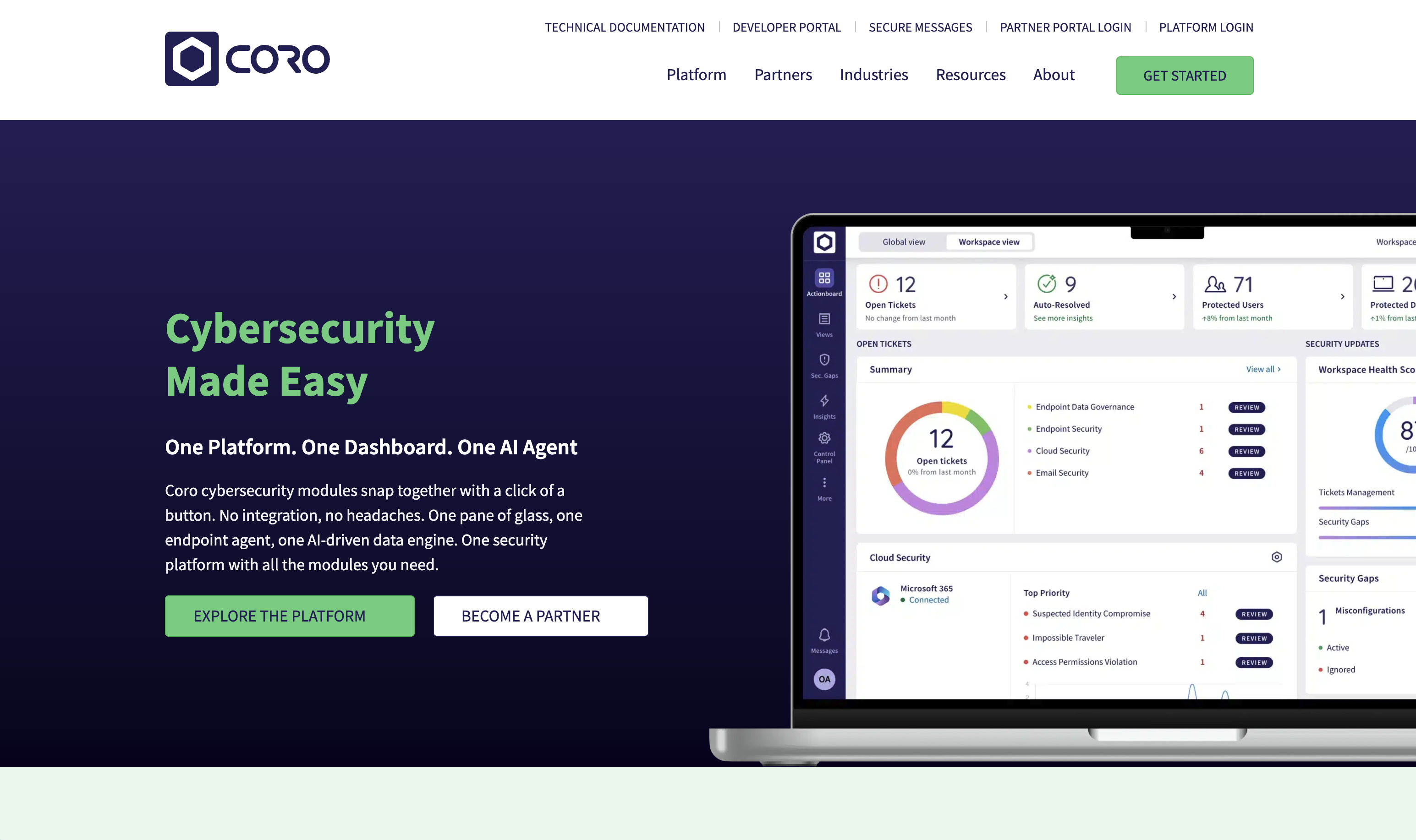 Coro - Screenshot showing the interface and features of this AI tool