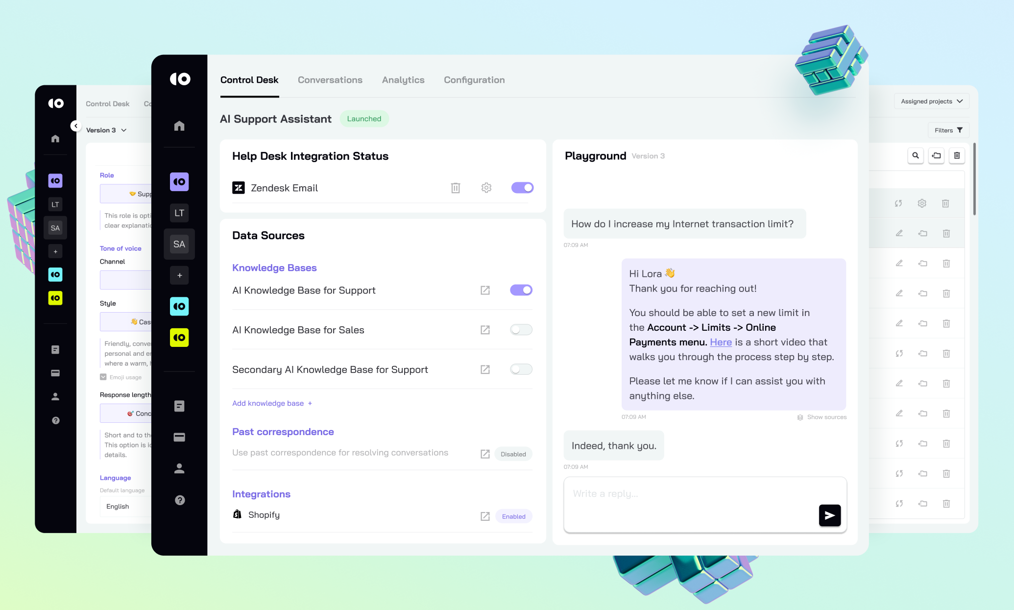 CoSupport AIv1.0.1 - Screenshot showing the interface and features of this AI tool