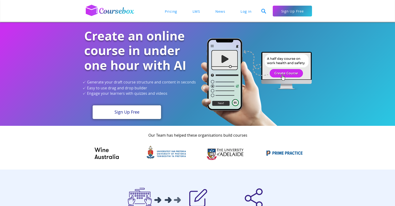 Courseboxv2 - Screenshot showing the interface and features of this AI tool