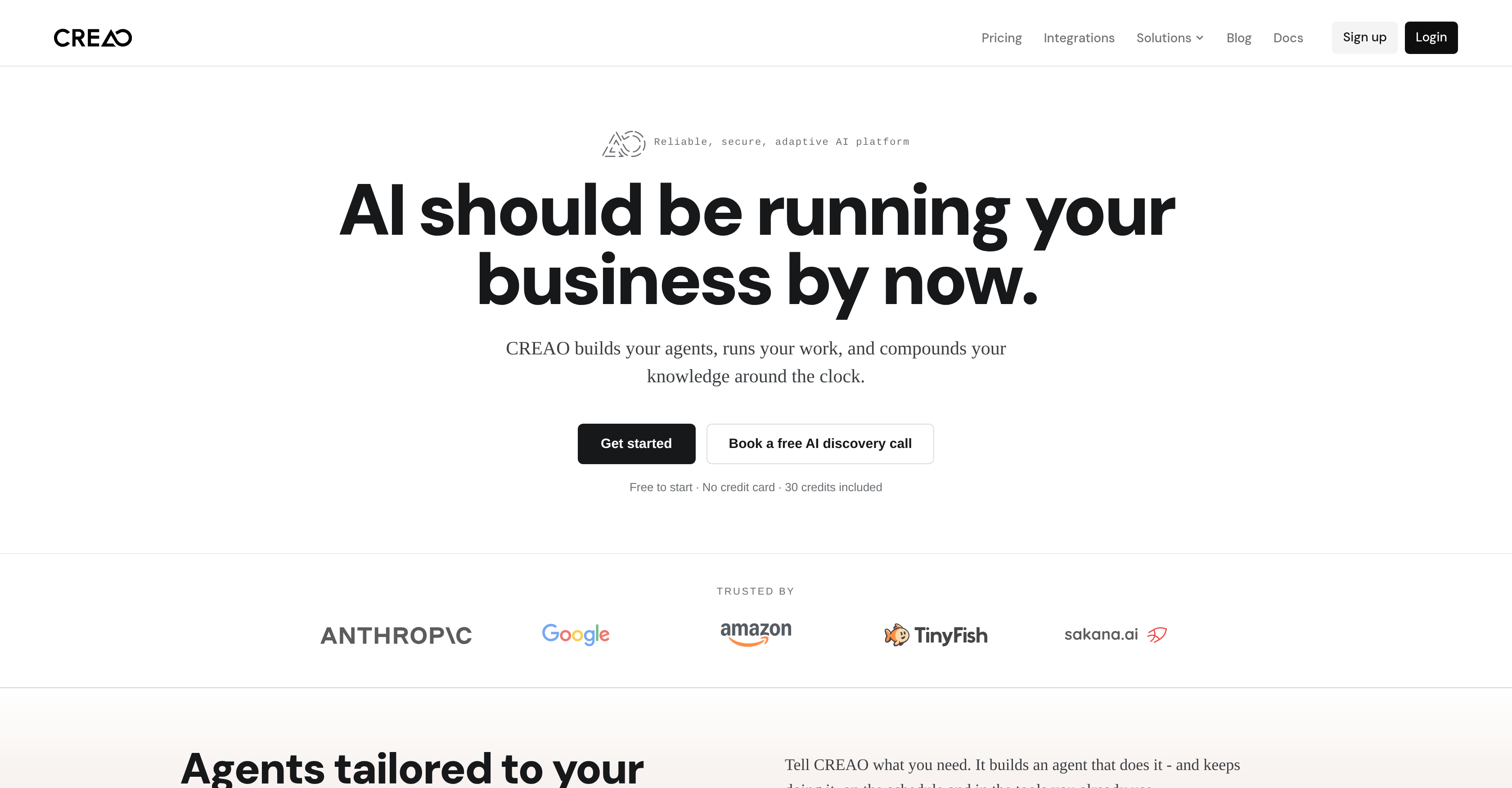 Creao AI - Screenshot showing the interface and features of this AI tool