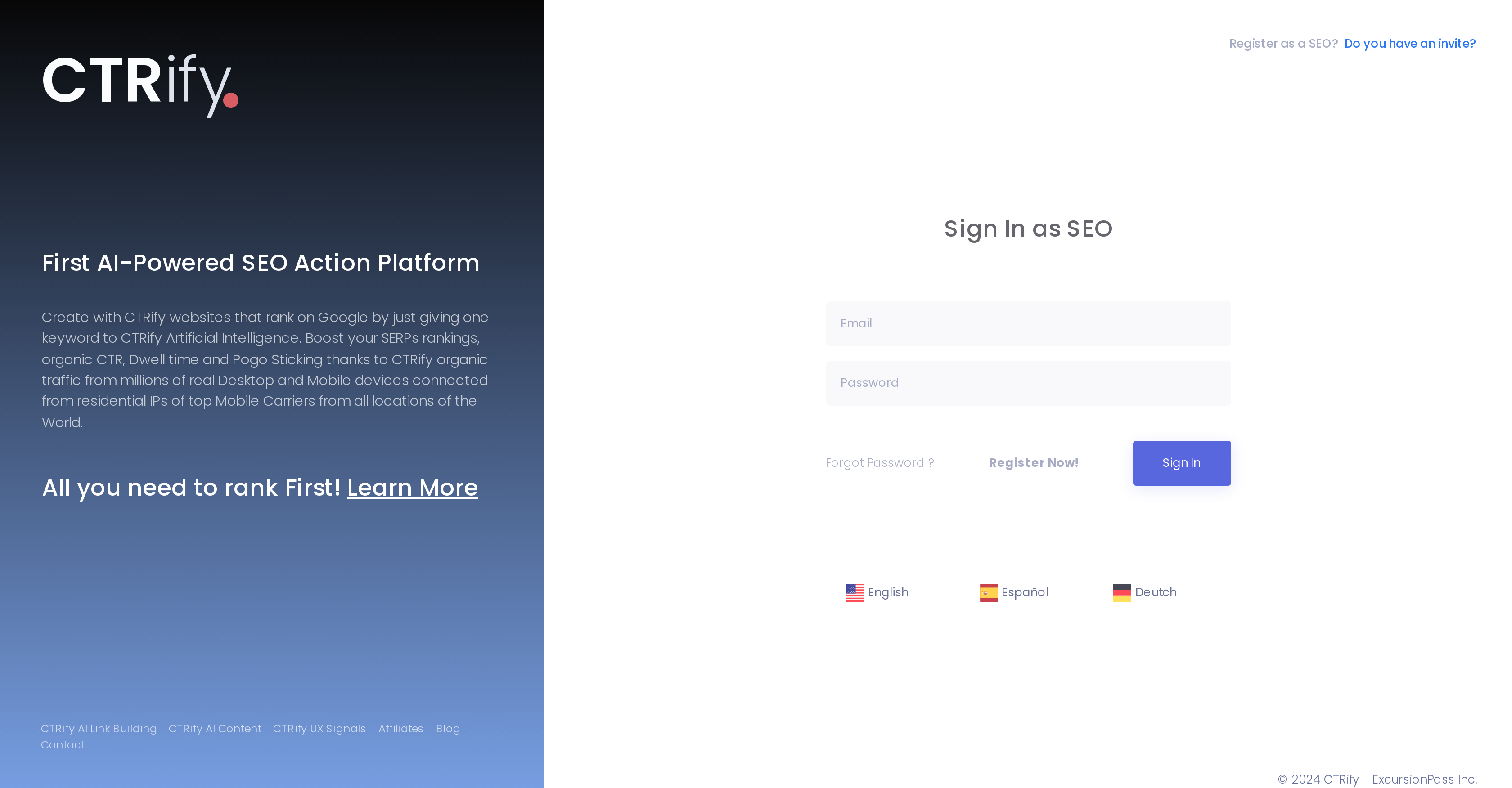 Ctrify - Screenshot showing the interface and features of this AI tool