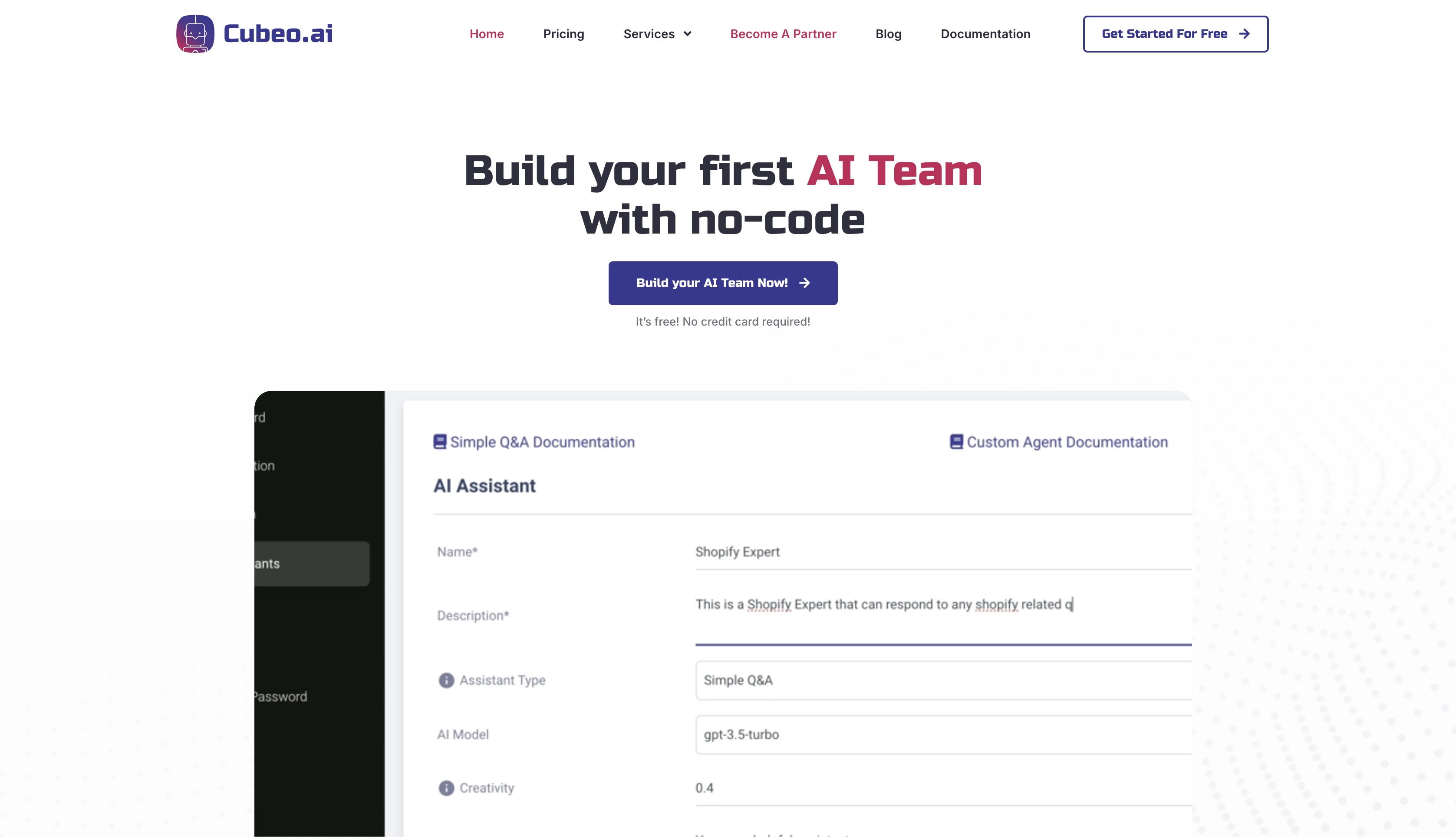 Cubeo - Screenshot showing the interface and features of this AI tool