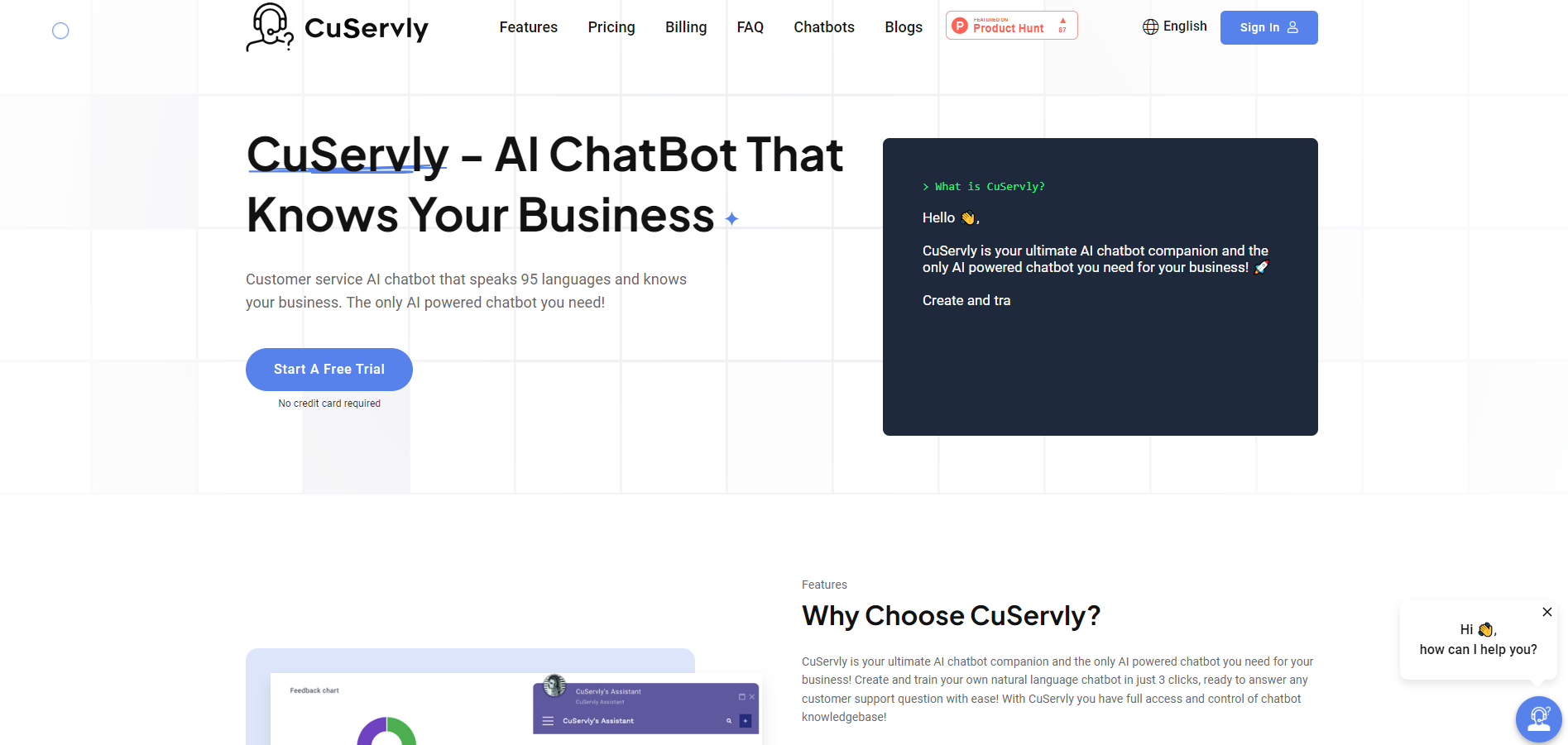 CuServly - Screenshot showing the interface and features of this AI tool