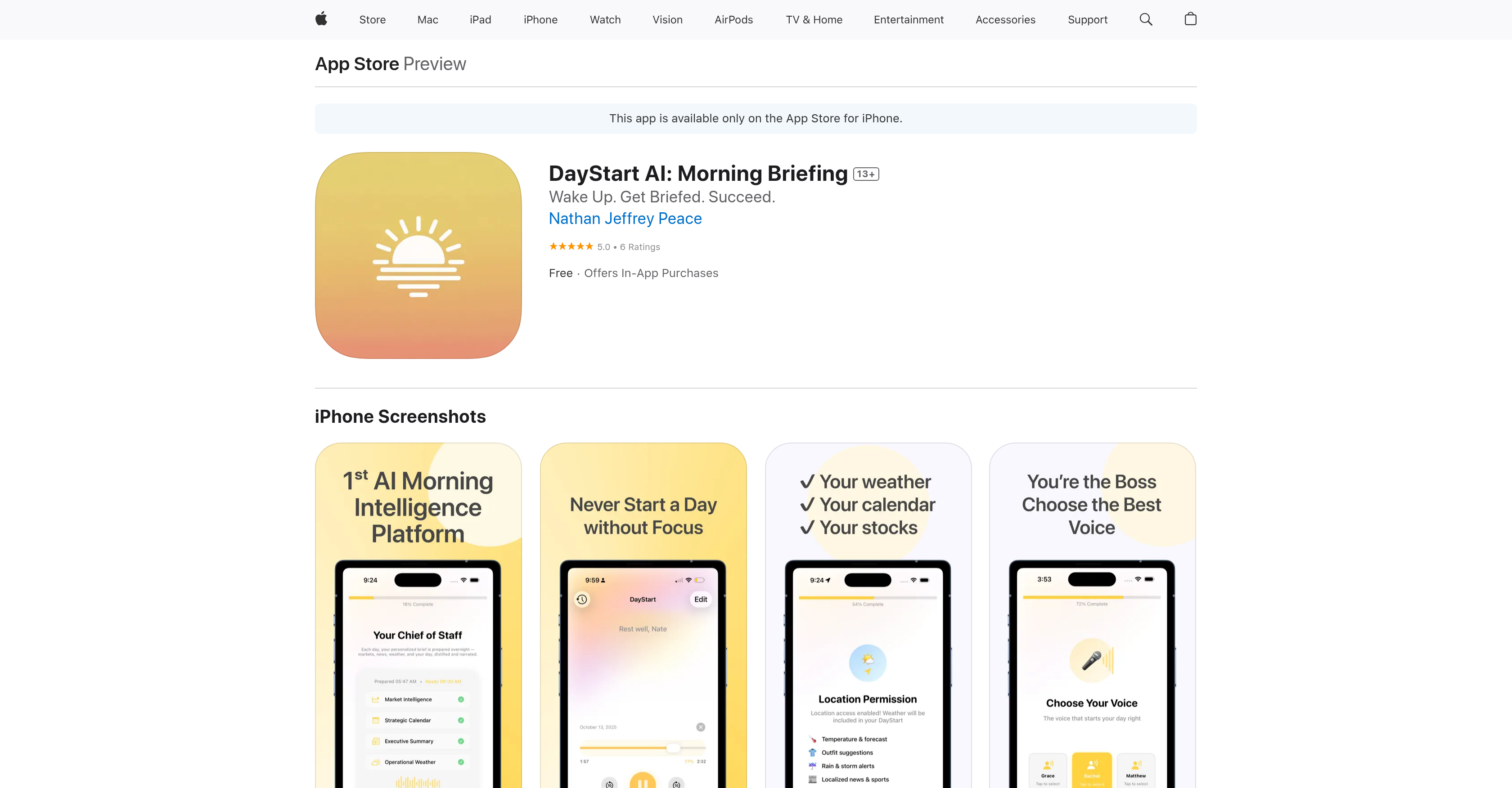 DayStart AI - Screenshot showing the interface and features of this AI tool