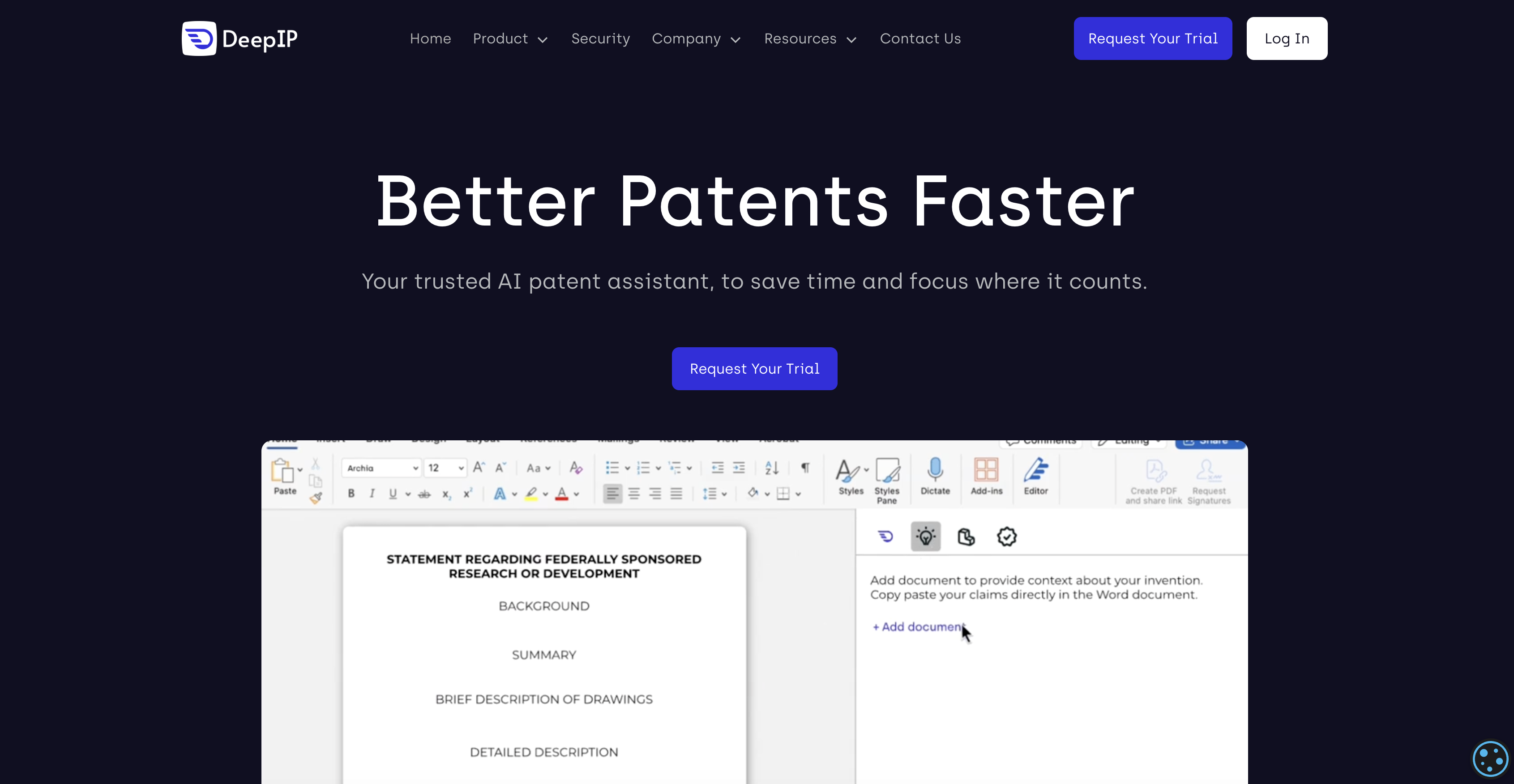 DeepIP - Screenshot showing the interface and features of this AI tool
