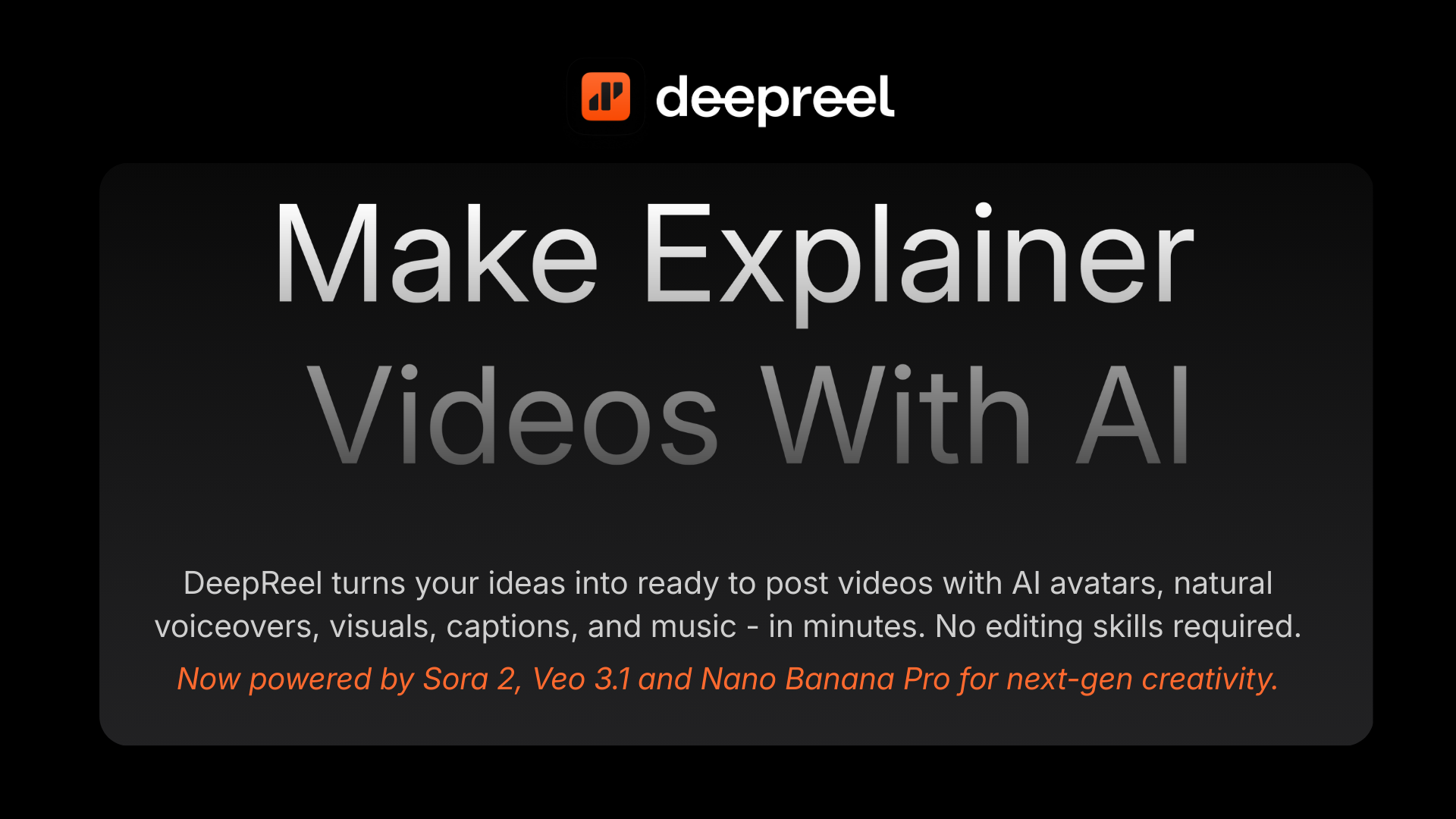 DeepReelv2 - Screenshot showing the interface and features of this AI tool