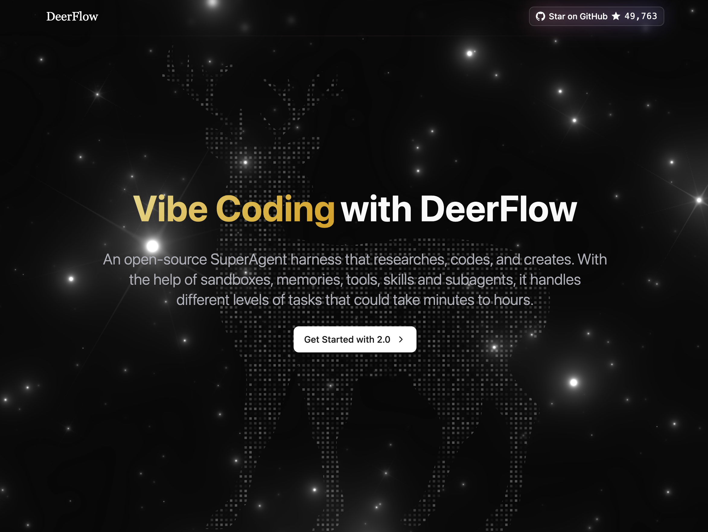 DeerFlow - Screenshot showing the interface and features of this AI tool