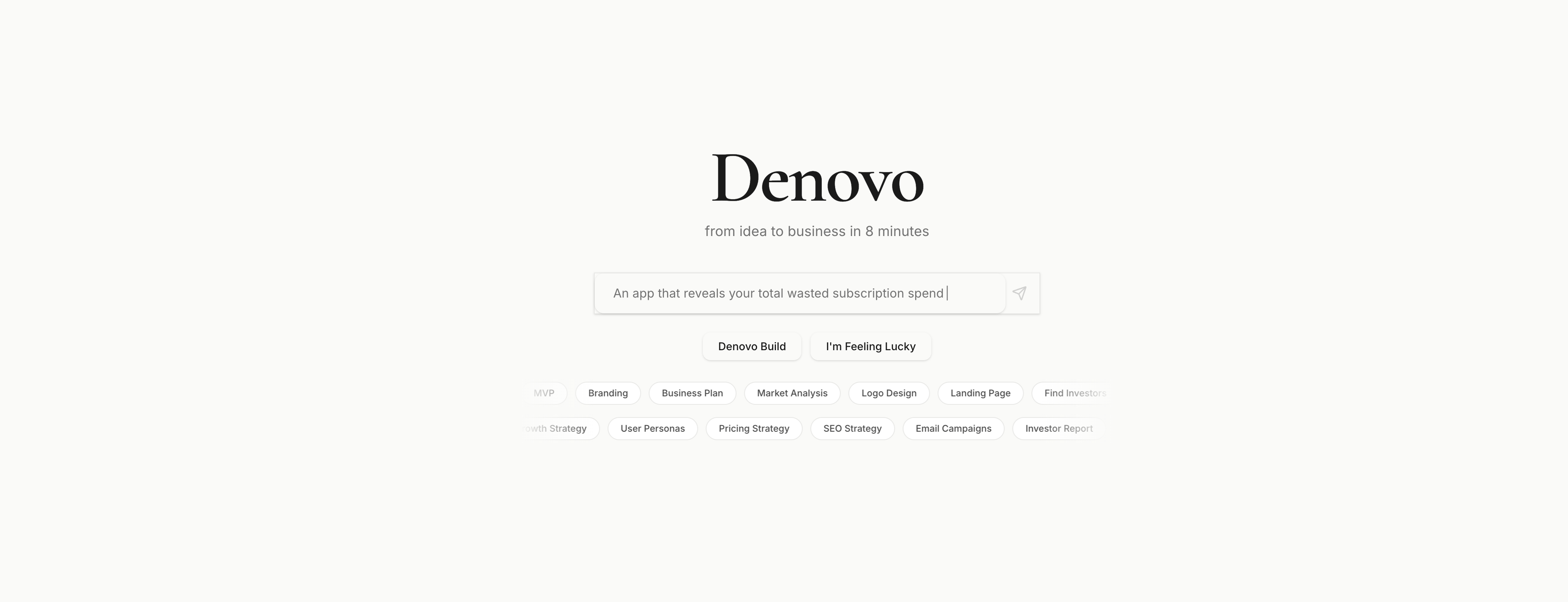 Denovo - Screenshot showing the interface and features of this AI tool