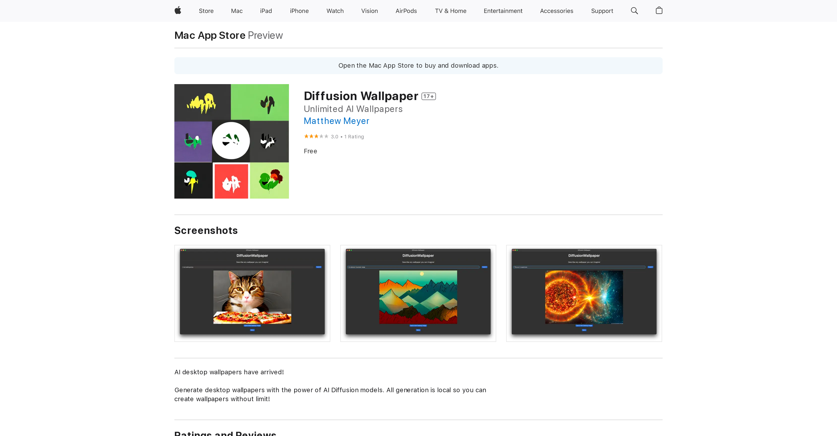Diffusion Wallpaper - Screenshot showing the interface and features of this AI tool