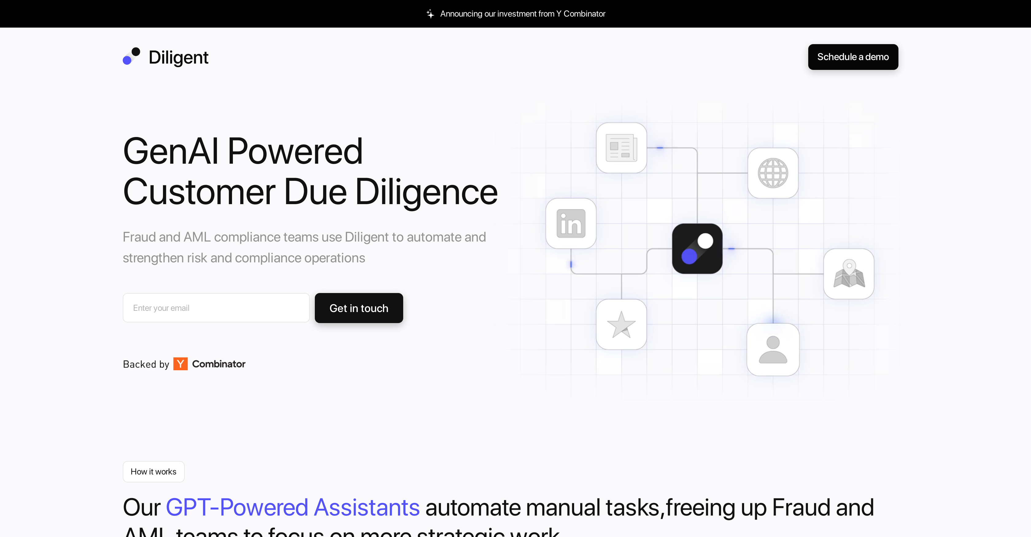 Diligent - Screenshot showing the interface and features of this AI tool