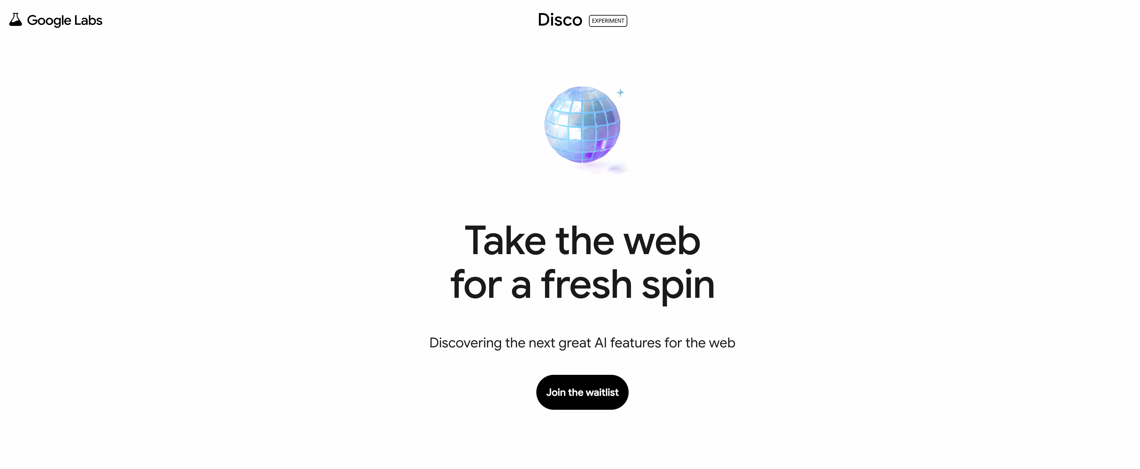 Disco - Screenshot showing the interface and features of this AI tool