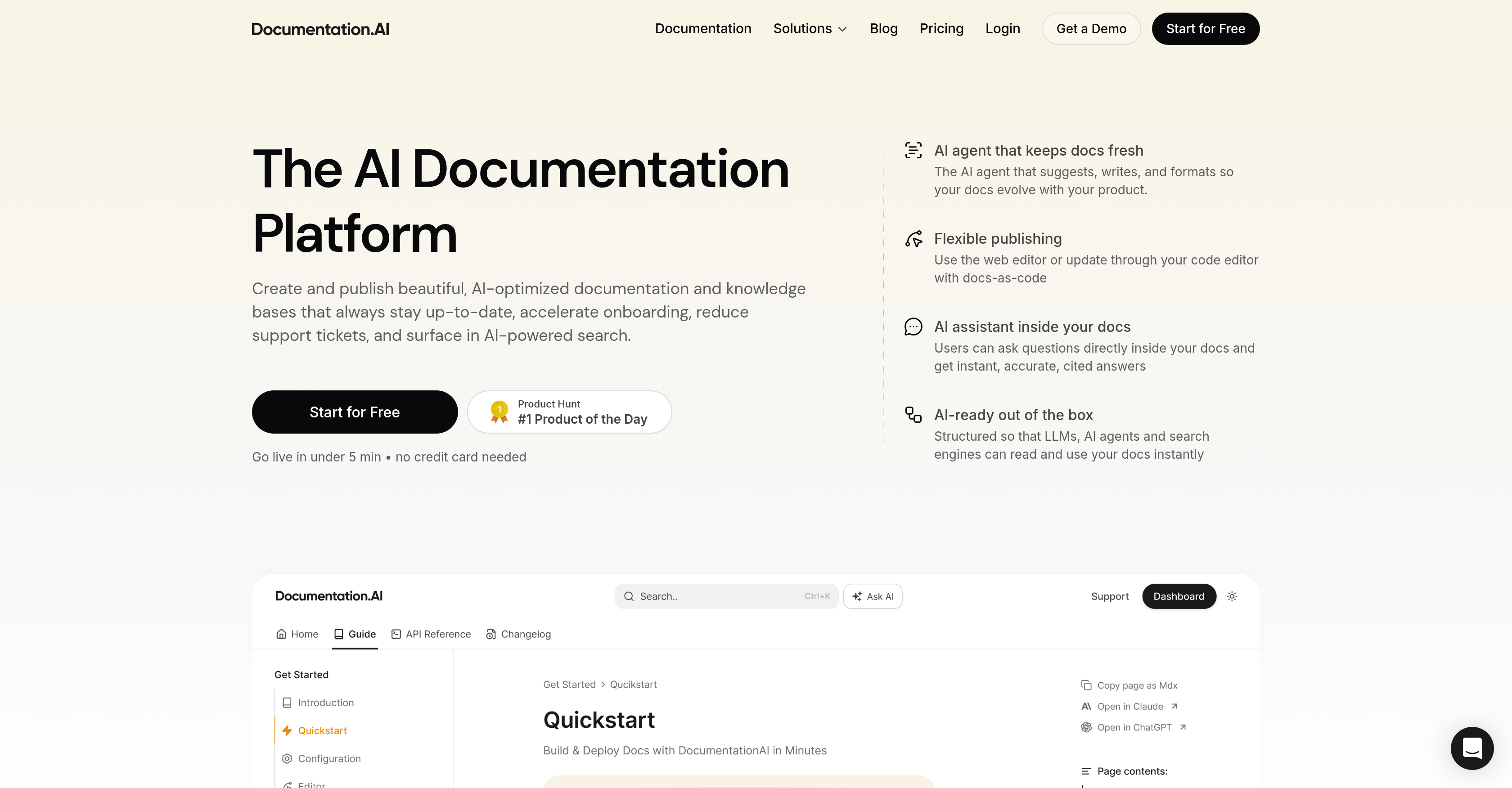 Documentation.AI - Screenshot showing the interface and features of this AI tool