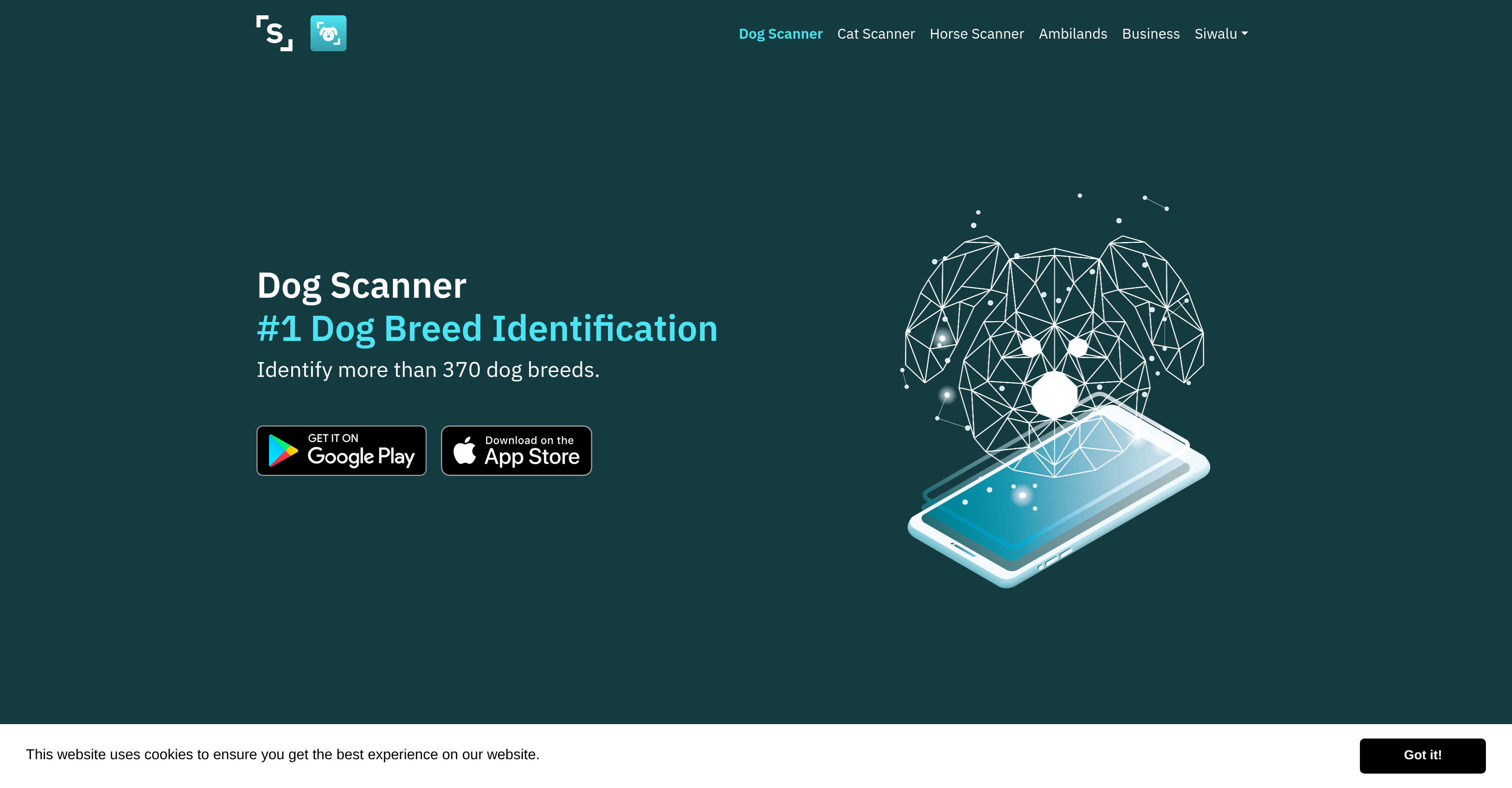 Dog Scanner - Screenshot showing the interface and features of this AI tool