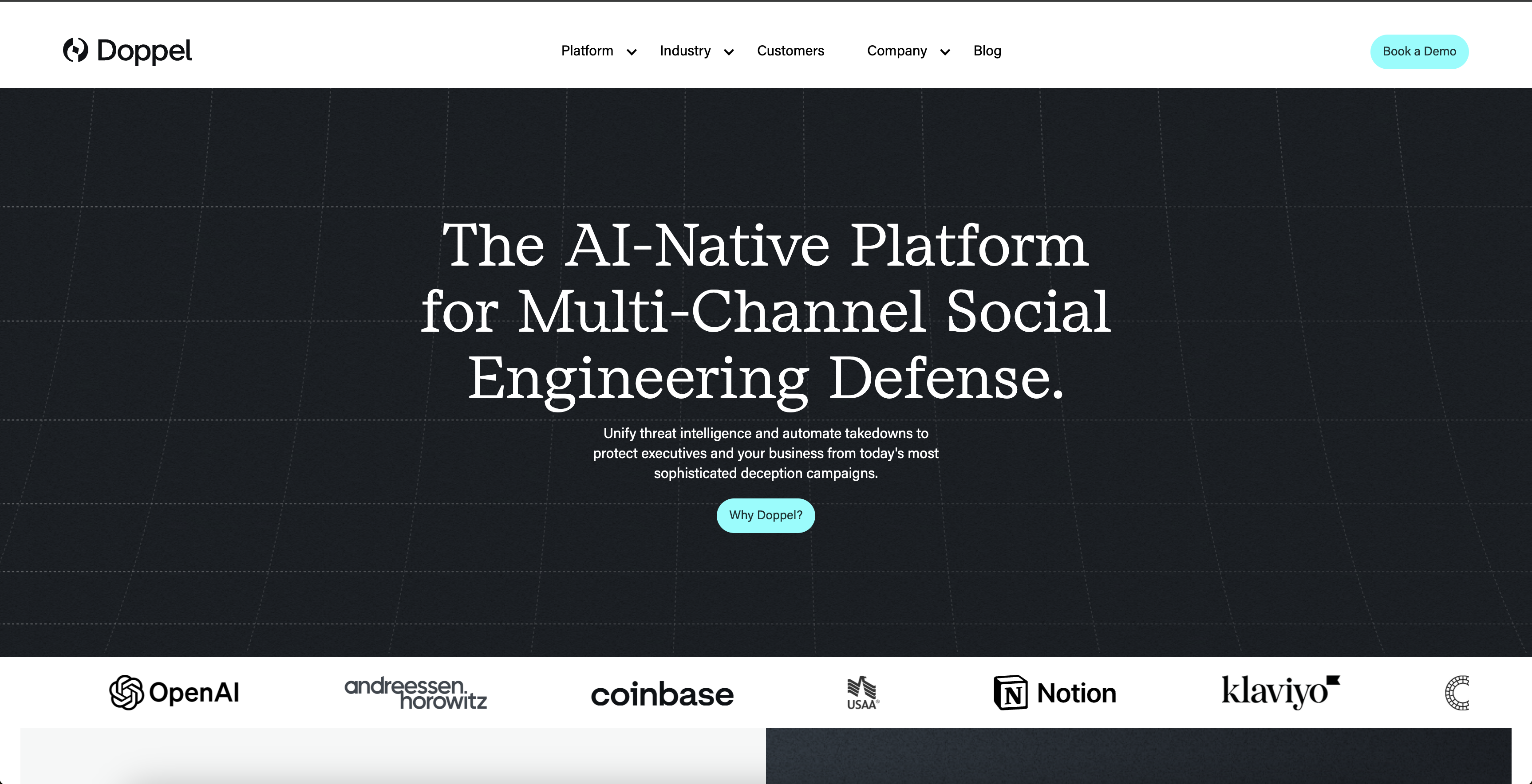 Doppel.com - Screenshot showing the interface and features of this AI tool