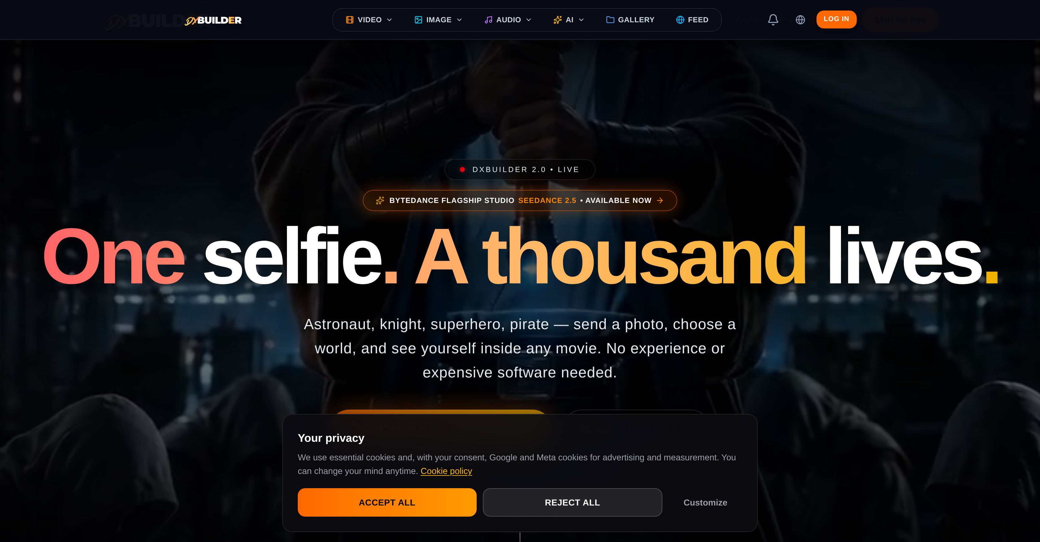 DX Builder - Screenshot showing the interface and features of this AI tool