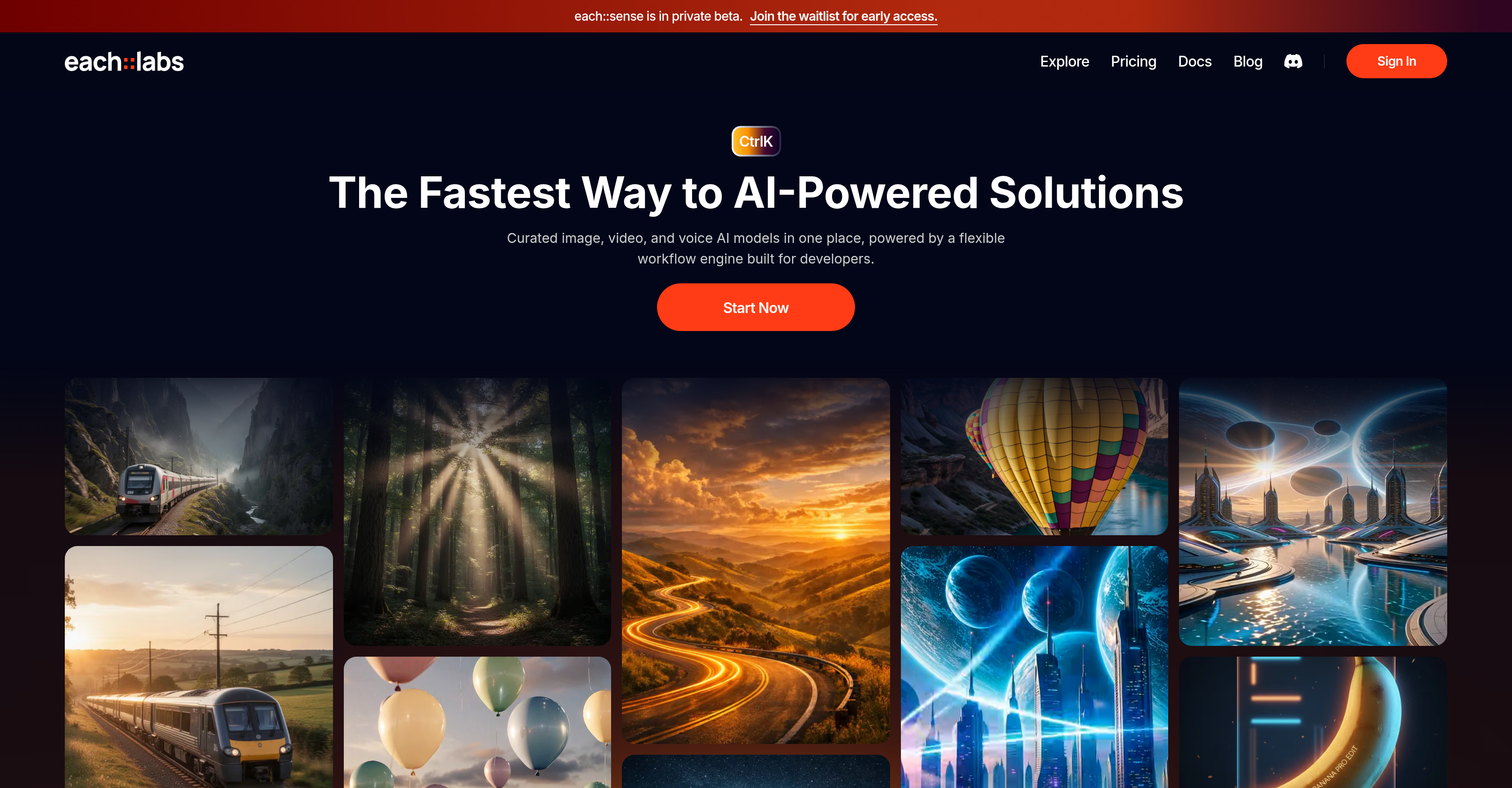 Eachlabs - Screenshot showing the interface and features of this AI tool