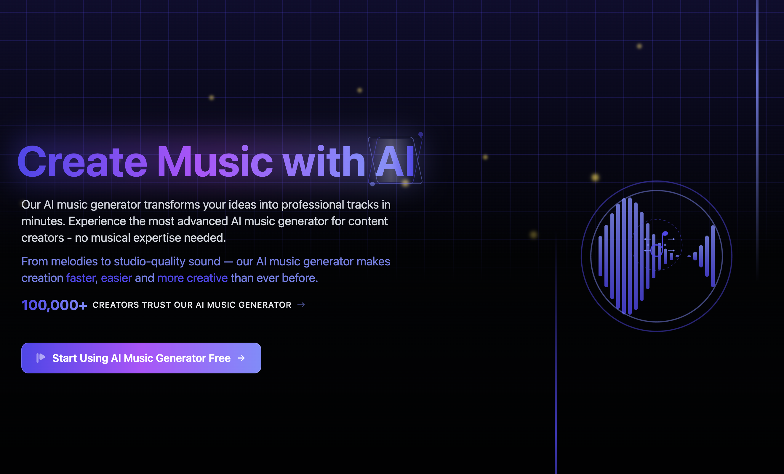 EasyMusic.AI - Screenshot showing the interface and features of this AI tool