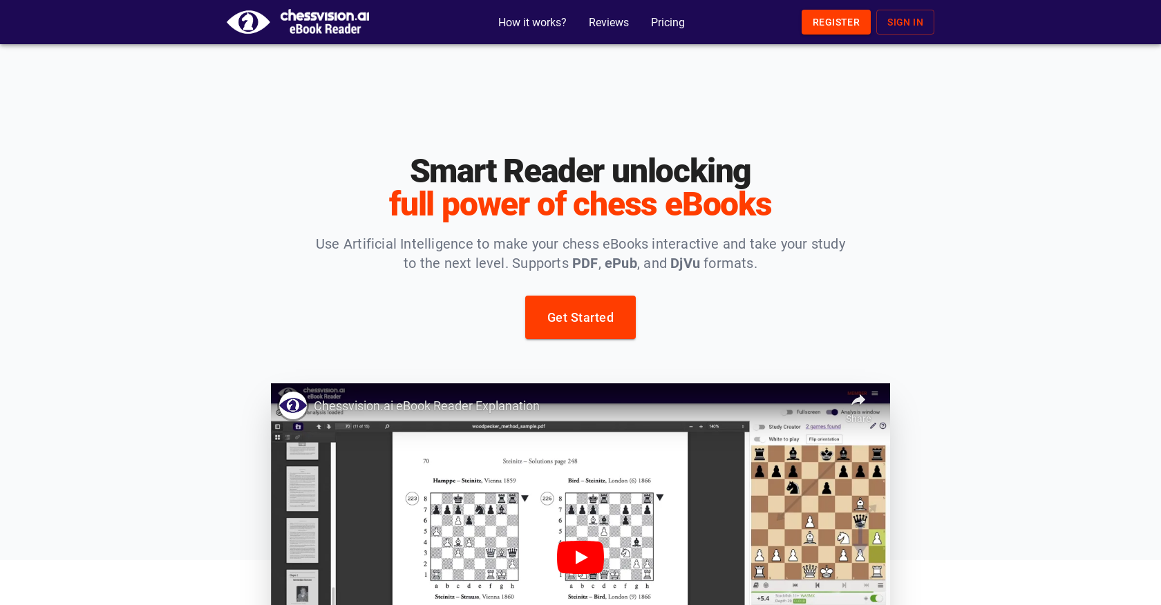 eBook Chessvision - Screenshot showing the interface and features of this AI tool