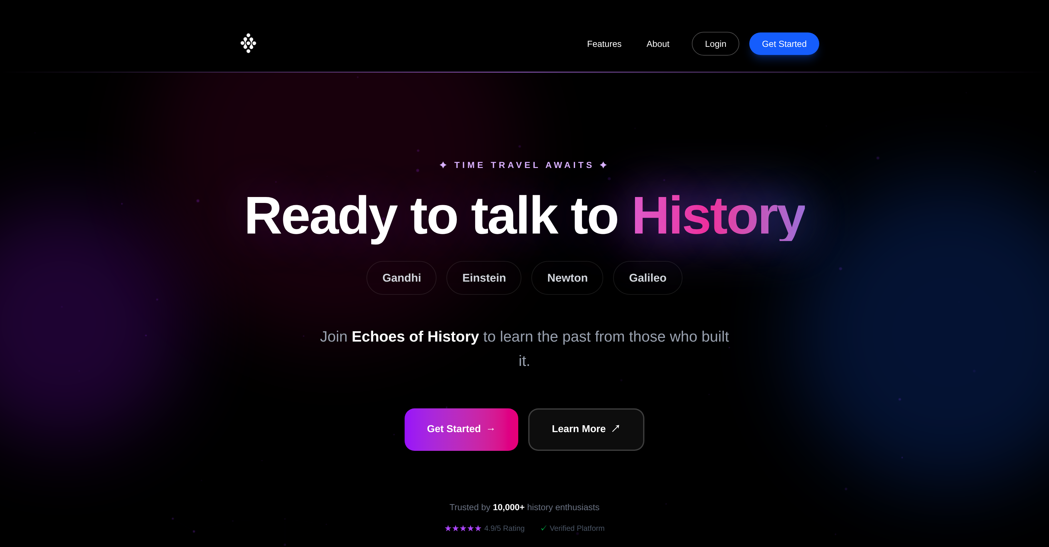 Echoes of History AI - Screenshot showing the interface and features of this AI tool